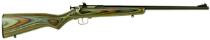Crickett KSA2252 Youth 22 LR 1rd 16.12" Blued Barrel & Receiver Fixed Front/Adjustable Rear Peep Sights Camo Laminate Stock