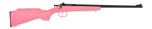 Keystone Crickett Rifle 22 LR 16.1 in. Blued/Pink w/Gold Web