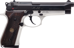 Derya Firearms 10LTTMELIK9TR Melik 9mm Luger 10+1 4.90" Black Melonite Steel Barrel Black Melonite Serrated Steel Slide Silver