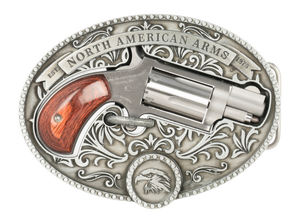 North American Arms 22MSBBO Chuckwagon w/Belt Buckle 22 Mag 5rd Shot 1.13" Matte Stainless Steel Barrel Stainless Cylinder &