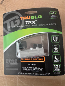 TruGlo TG13GL4A TFX Low Suppressor Height Black Grn Tri & Fiber Optic White