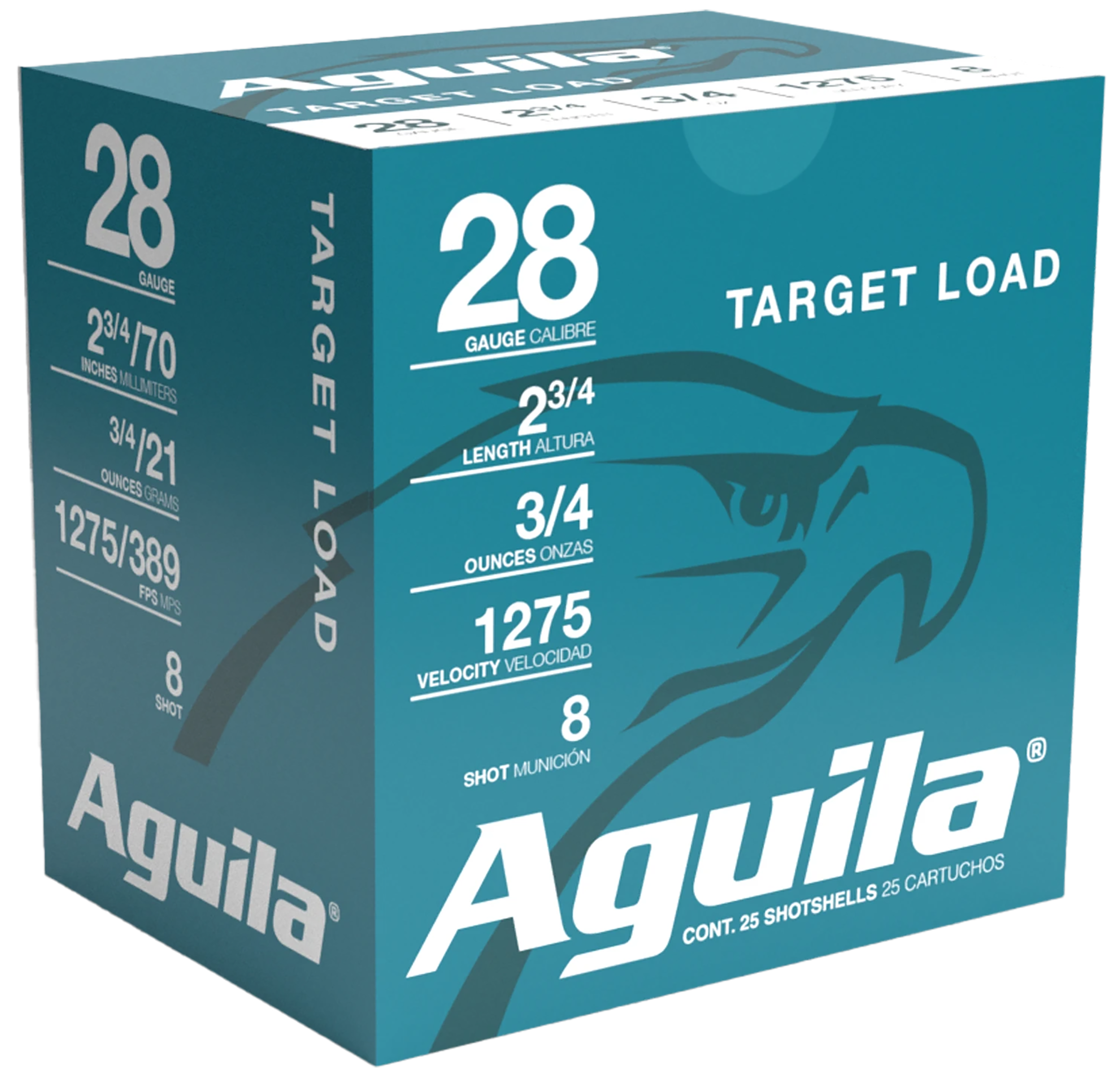 Aguila 1CHB2879 Target Load Competition 28 Gauge 2.75" 3/4 oz 9 Shot 25 Per Box/ 20 Cs