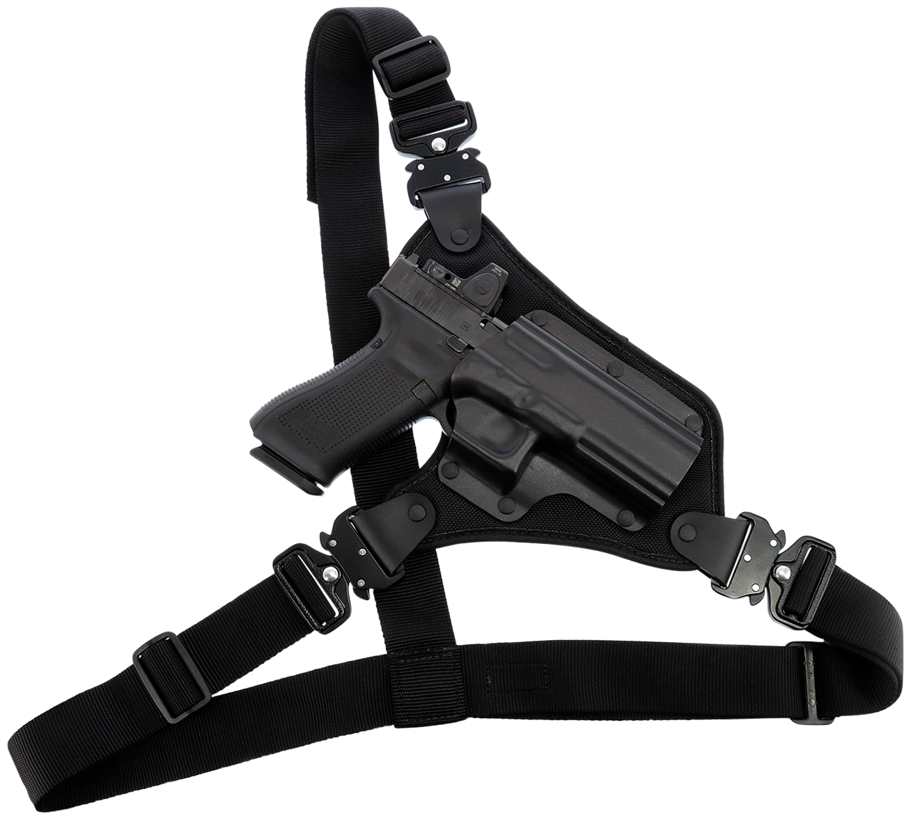 Galco HR248RB High ReadyFits Chest Up To 58 " Black Kydex/Nylon Shoulder/Torso Strap Fits Sig P220/P226/Browning BDA Right Hand