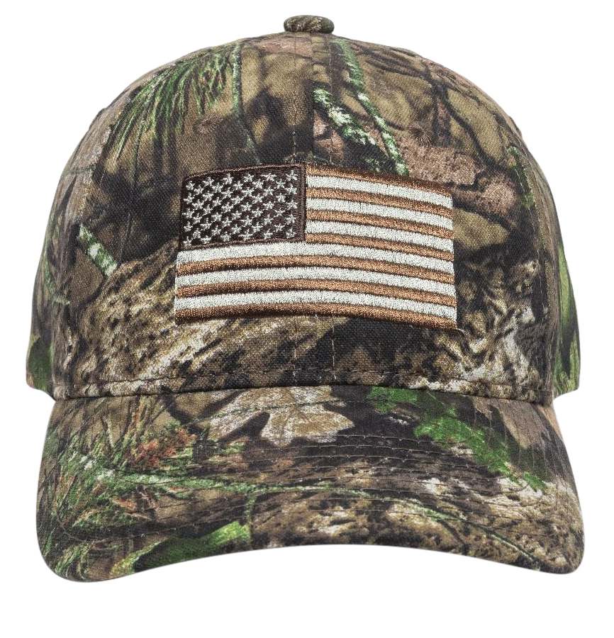 Outdoor Cap 20272213 USA FlagMossy Oak Break-Up Country Hook & Loop OSFA Unstructured