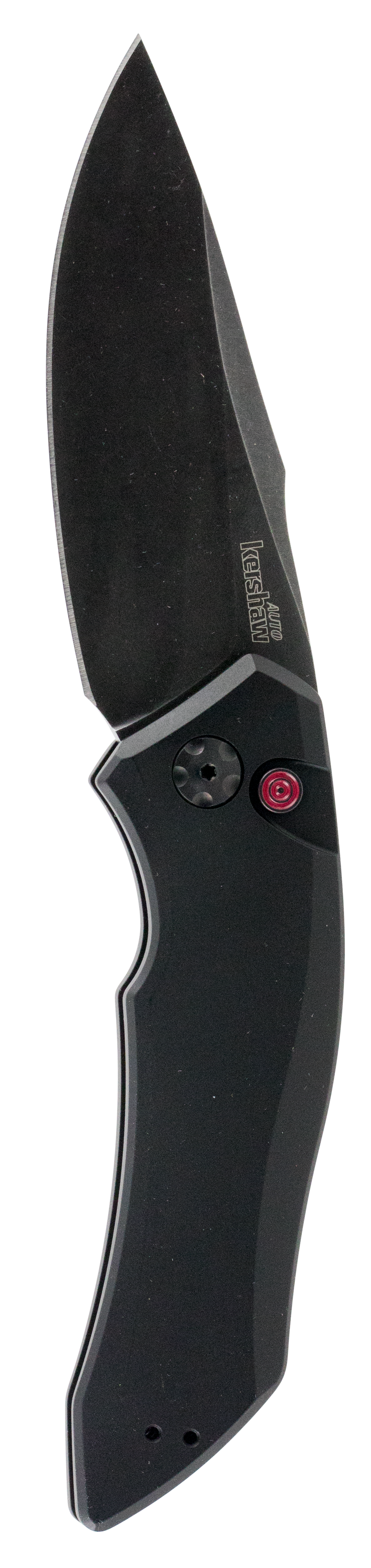 Kershaw 7100BW Launch 1 3.40" Folding Drop Point Plain Black Oxide Blackwash Black Oxide CPM 154 Blade Black Anodized Aluminum Handle Includes Pocket Clip