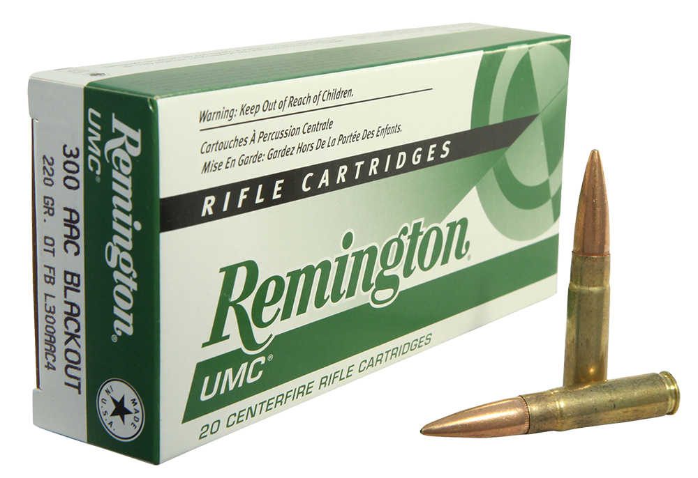 Remington Ammunition 21422 UMC Target 300 Blackout 220 gr Open Tip Flat Base (OTFB) 20 Per Box/ 10 Cs