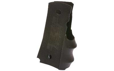 Pearce Grip PGOM1 1911 Finger Groove Insert 1911-Style Compact Black Rubber