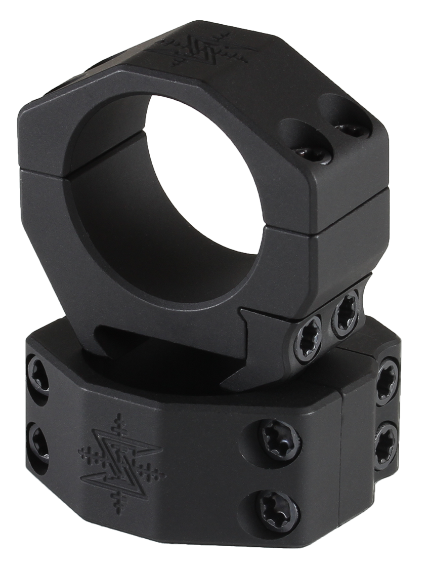 Seekins Precision Scope 30mm Rings Matte, MSR High (1.45"), 4 Cap Screw