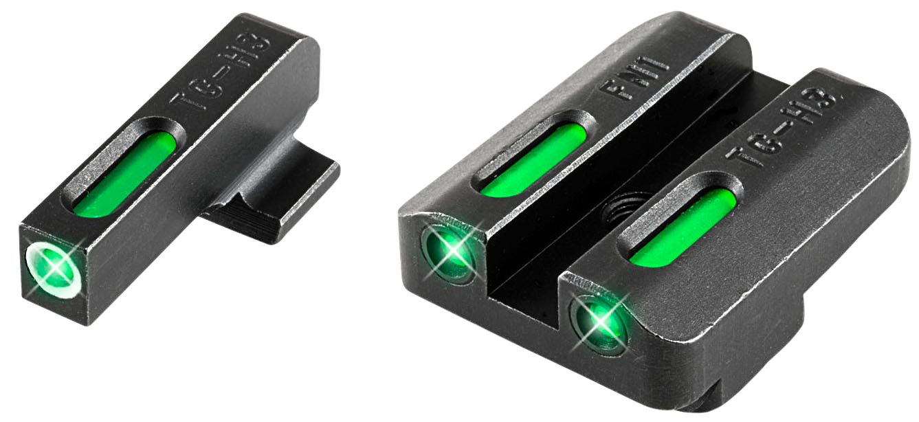 TruGlo TG13FN1A TFXBlack | Green Tritium & Fiber Optic White Outline Front Sight Green Tritium & Fiber Optic Rear Sight