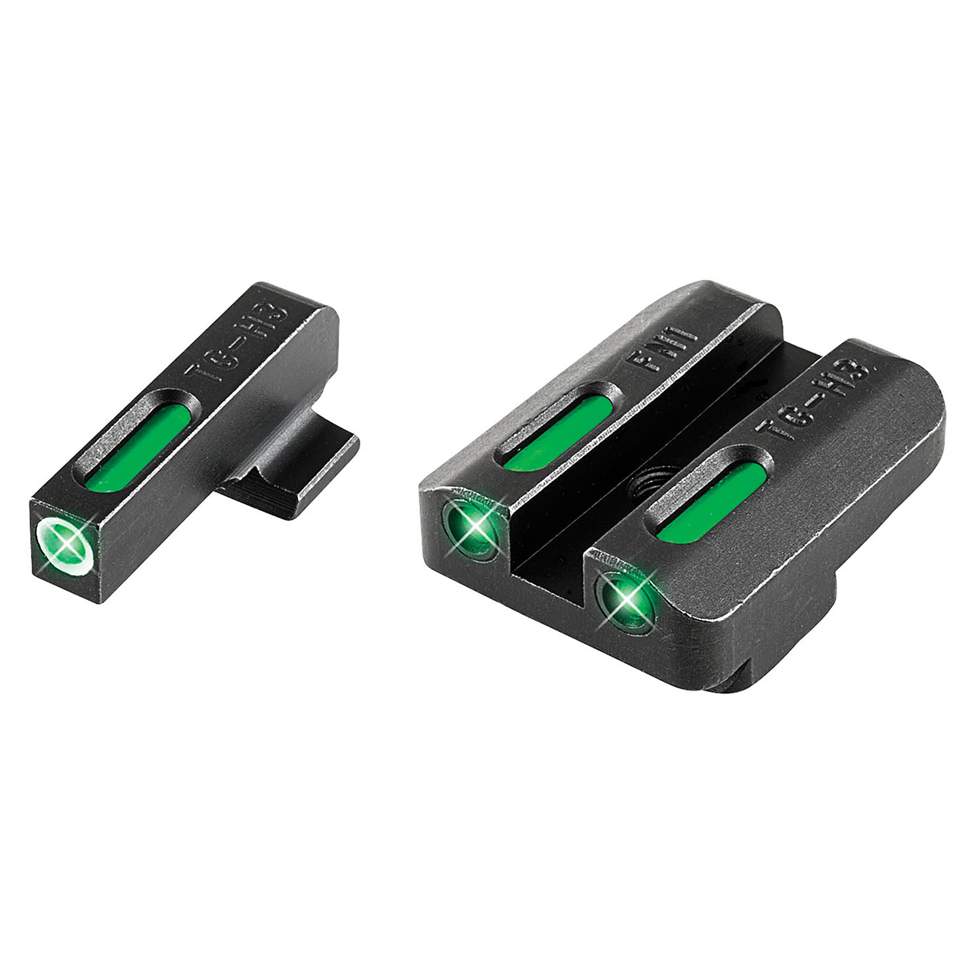 TruGlo TG13FN1A TFXBlack | Green Tritium & Fiber Optic White Outline Front Sight Green Tritium & Fiber Optic Rear Sight