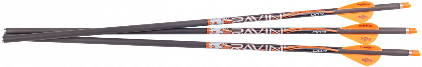 Ravin .003 Match Grade 20" Carbon Crossbow Bolt with Lighted Nock 3 PK