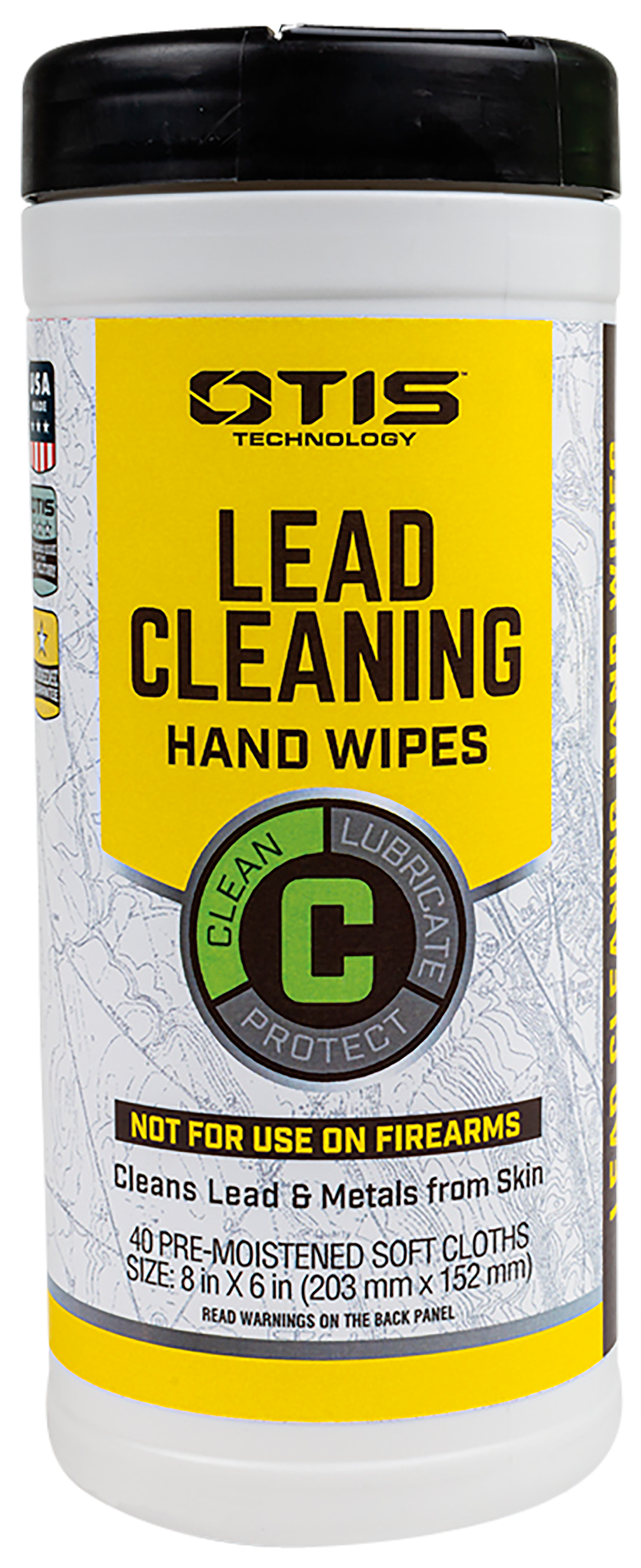 Otis FG40CLRW Lead Cleaning Hand Wipes Cleans Lead & Metals from Skin 40 Count Can