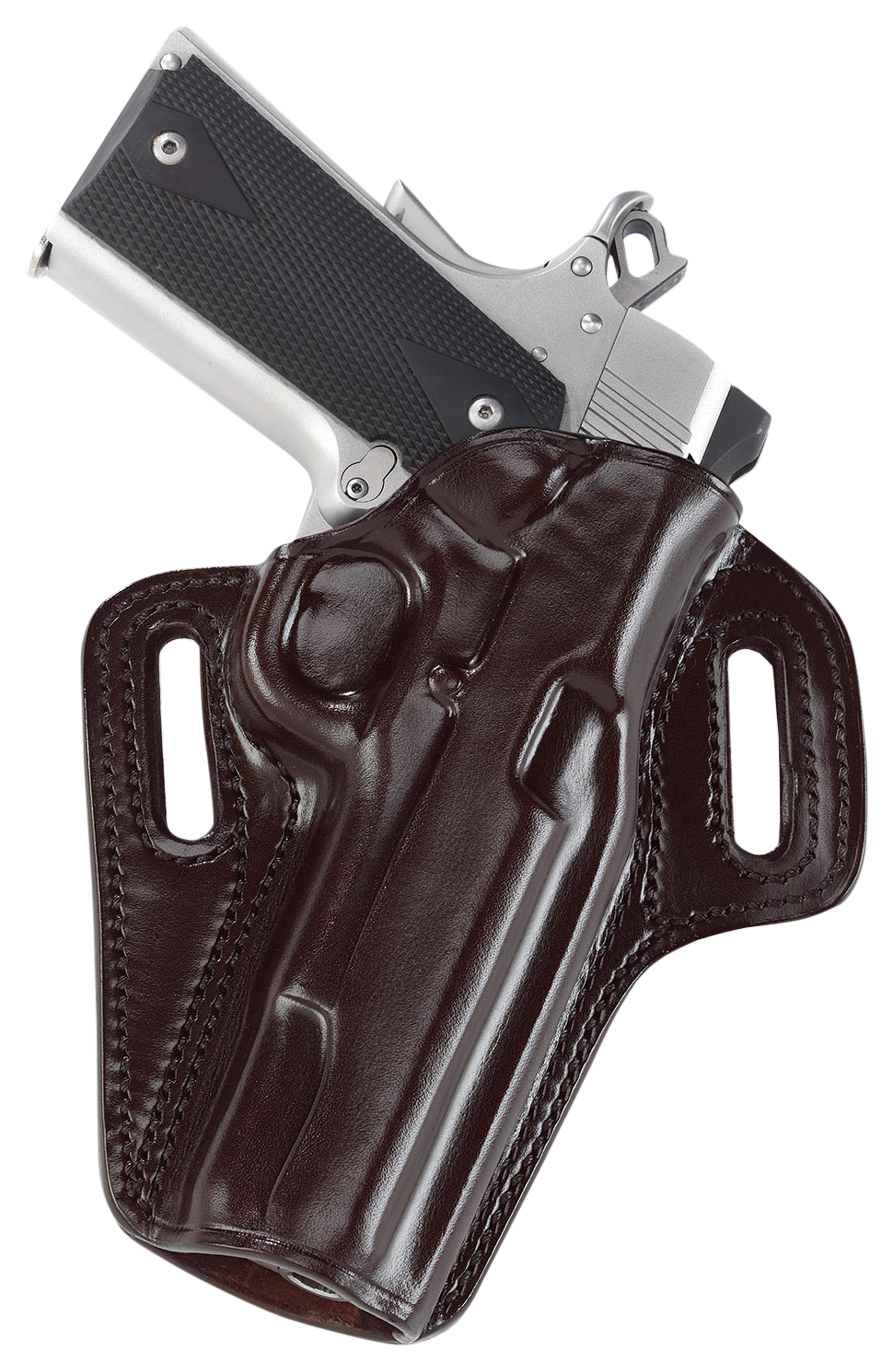 Galco CON226B ConcealableOWB Black Leather Belt Slide Fits Glock 19 Gen1-5 Fits Glock 19X Fits Glock 23 Gen2-5 Right Hand