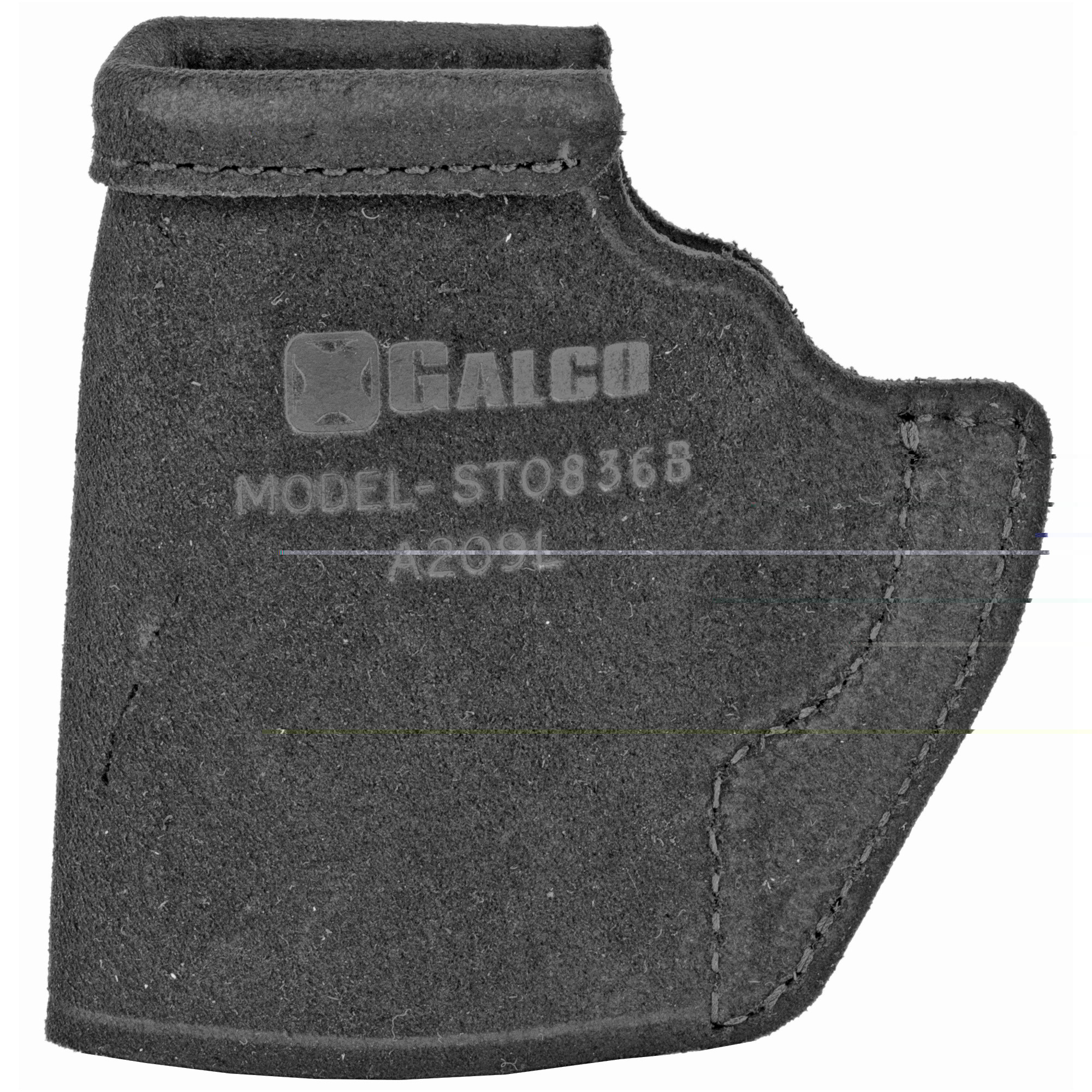 Galco STO836B Stow-N-GoIWB Black Leather Belt Clip Fits Ruger LCP II/LCP Max Belt 1.75" Wide Right Hand