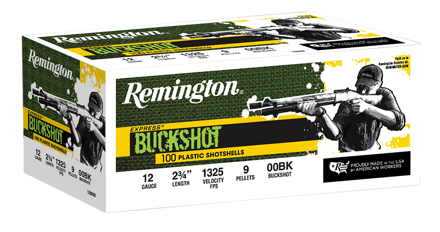 Remington Express Ammunition 12 Gauge 2-3/4" 00 Buckshot 9 Pellets
