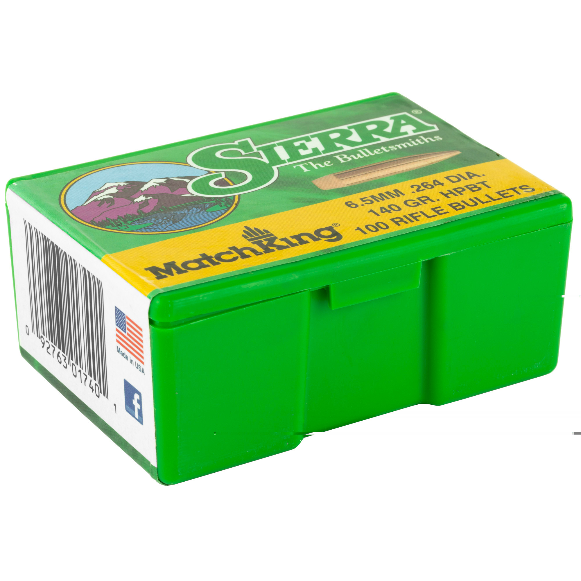 Sierra MatchKing Bullets 264 Caliber, 6.5mm (264 Diameter) 140 Grain Hollow Point Boat Tail