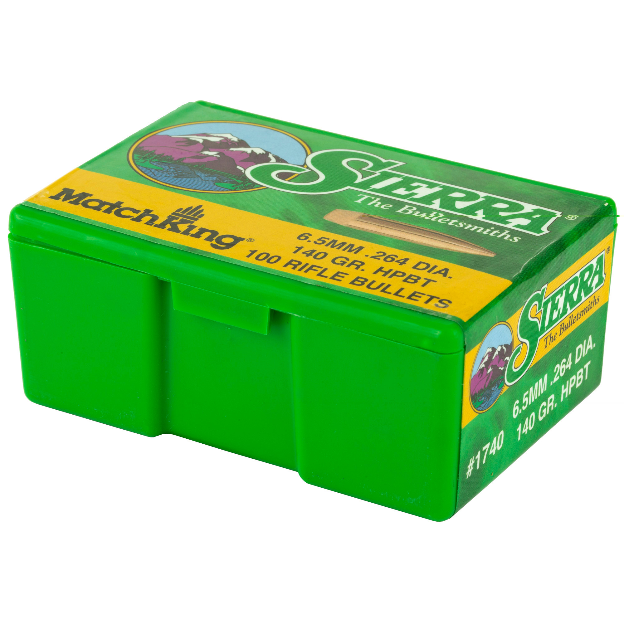 Sierra MatchKing Bullets 264 Caliber, 6.5mm (264 Diameter) 140 Grain Hollow Point Boat Tail