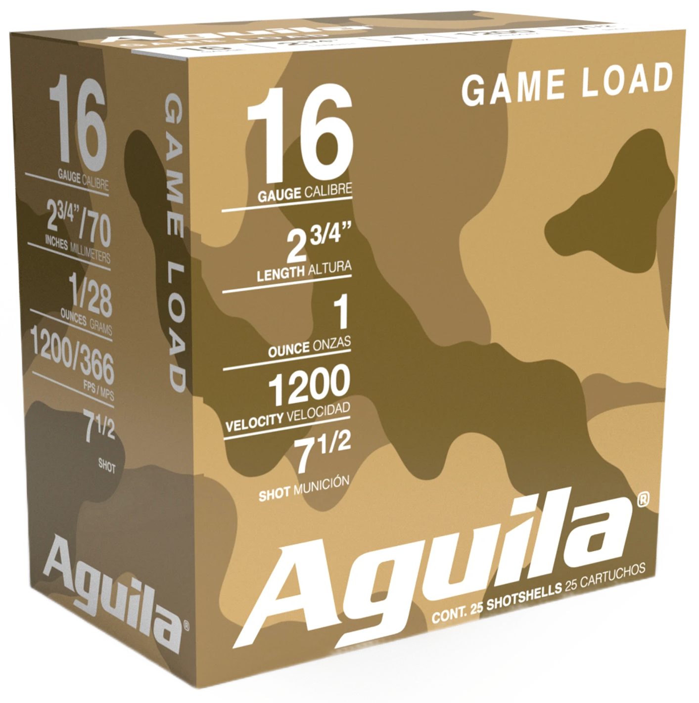Aguila 1CHB1617 Birdshot Standard Velocity 16 Gauge 2.75" 1 oz 7.5 Shot 25 Per Box/ 10 Cs