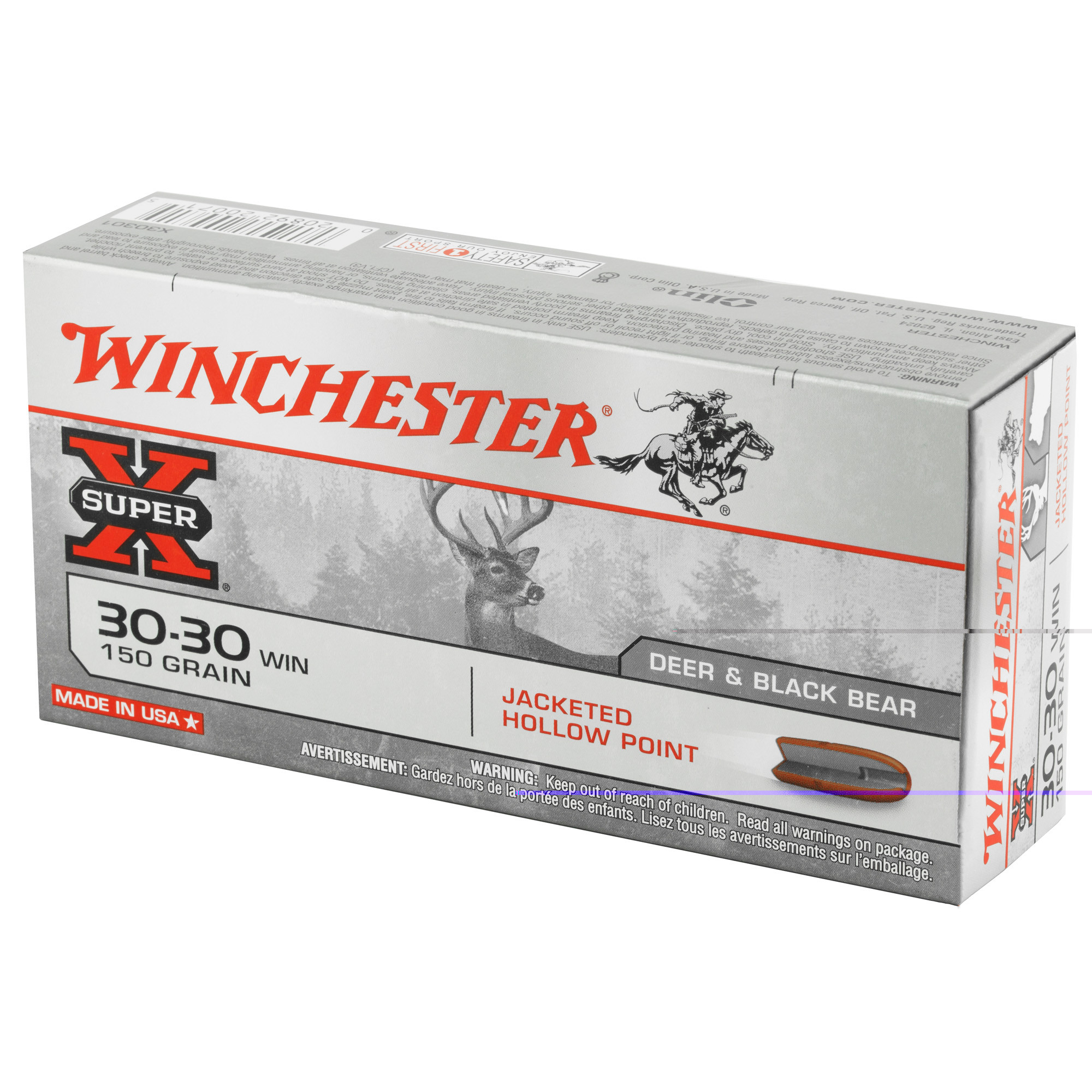 Winchester Super-X Ammunition 30-30 Winchester 150 Grain Hollow Point 20RD