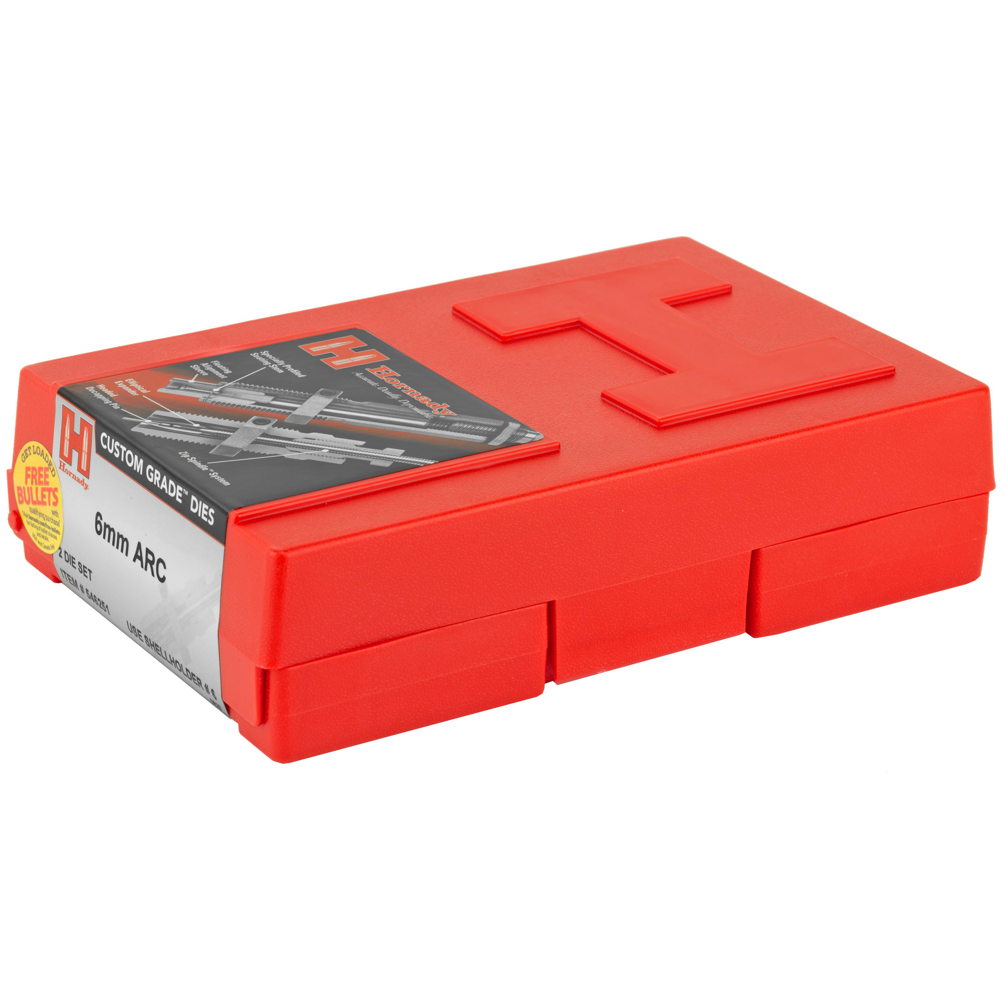 Hornady 546251 Custom Grade Series III 2-Die Set for 6mm ARC Includes Sizing/Seater