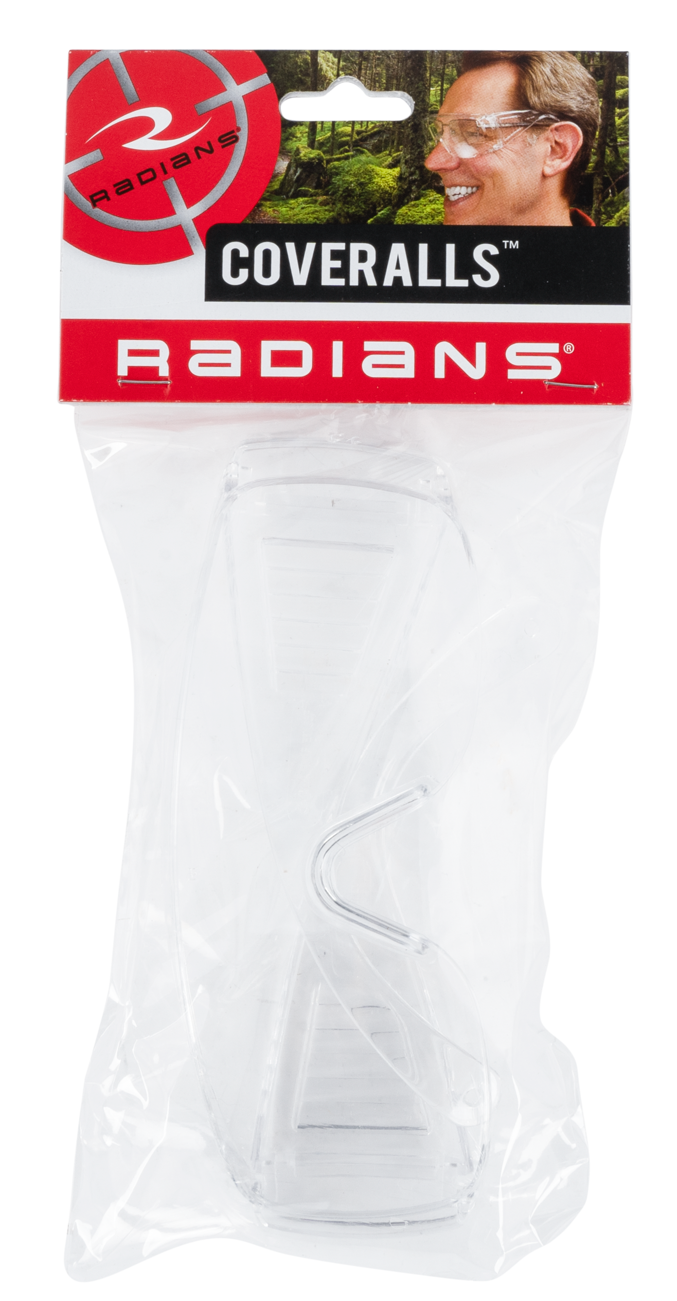 Radians CV0010 Coveralls Shooting Glasses Adult Clear Lens Polycarbonate Clear Frame
