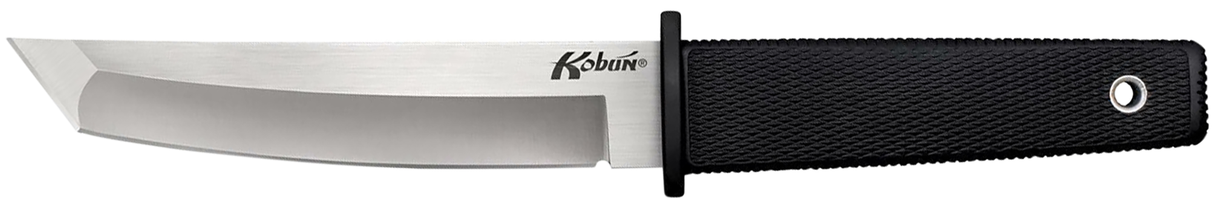 Cold Steel CS17T Kobun5.50" Fixed Tanto Plain AUS-8A SS Blade/Black Deep Checkered Kray-Ex Handle Includes Belt Clip/Sheath