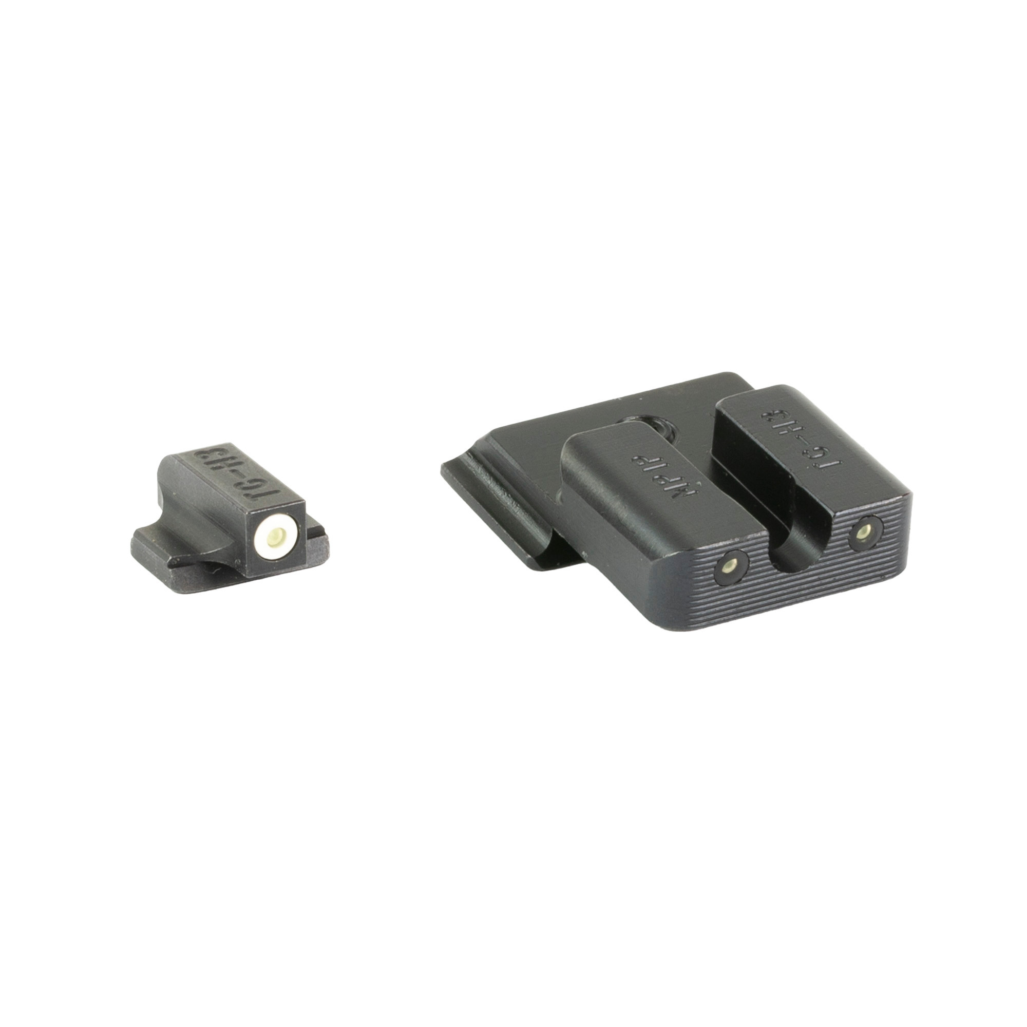 TruGlo TG231MP1W Tritium ProBlack | Green Tritium White Outline Front Sight Green Tritium Rear Sight