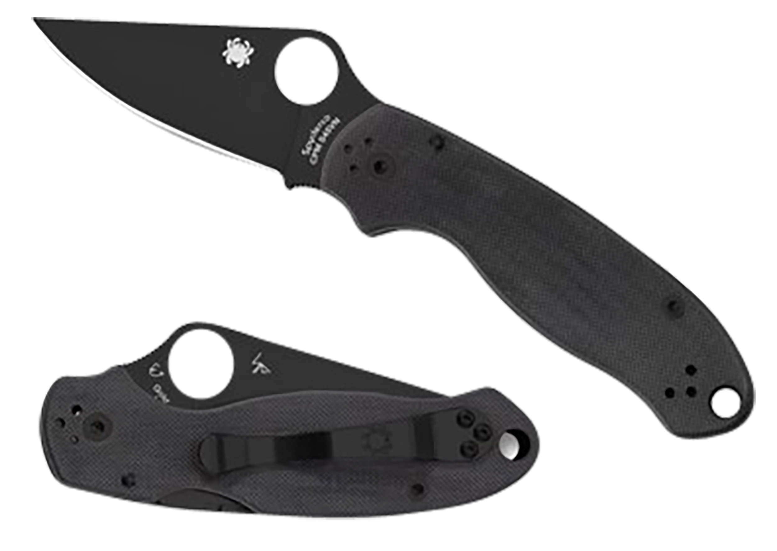 Spyderco , Spy C223gpbk Para 3 Black Blade
