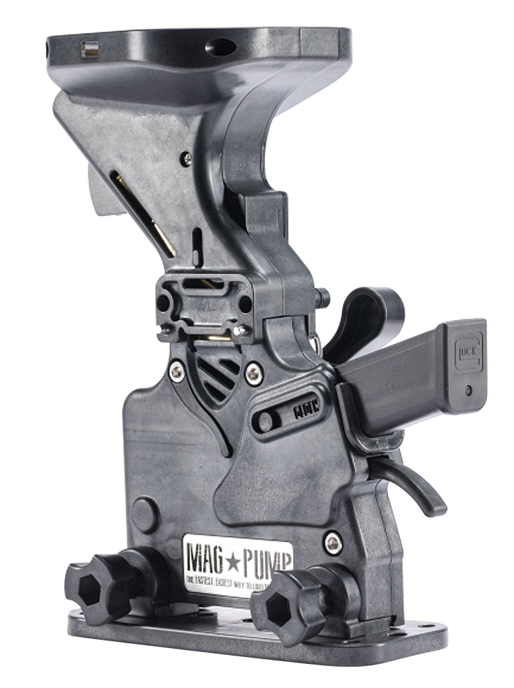 MagPump MP9MM Standard Magazine Loader Double Stack Style made of Polymer with Black Finish for 9mm Luger Sig, S&W, Glock, Ruger, Springfield Armory, CZ Holds up to 90rds