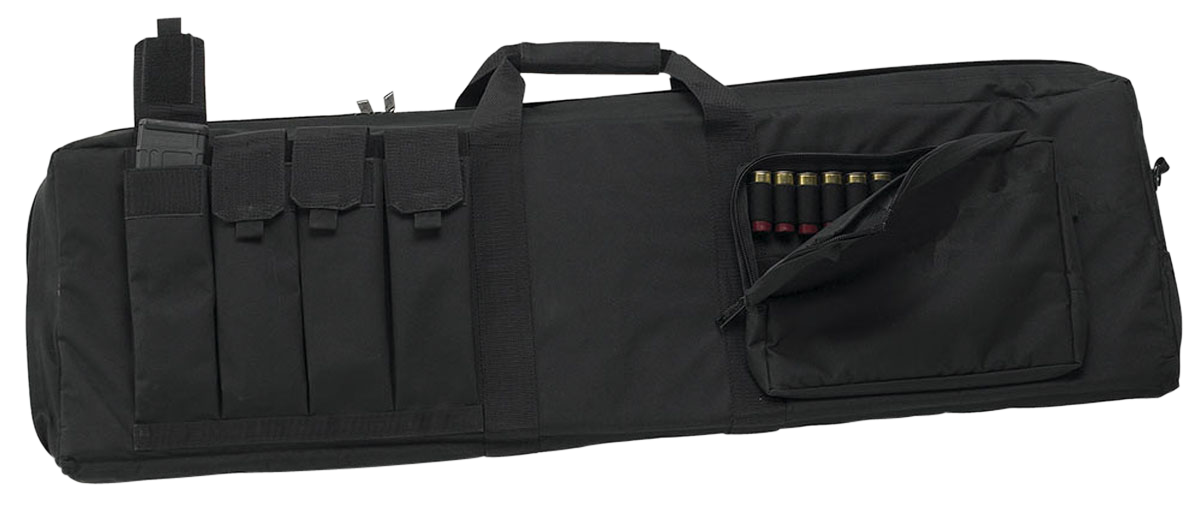US PeaceKeeper P30043 Tactical Combination CaseWater Resistant Black 600D Polyester with Lockable Zippers, 4 Rifle Mag Pockets & Padded Front Pocket 43" L x 12.75" H x 3.75" D Exterior Dimensions