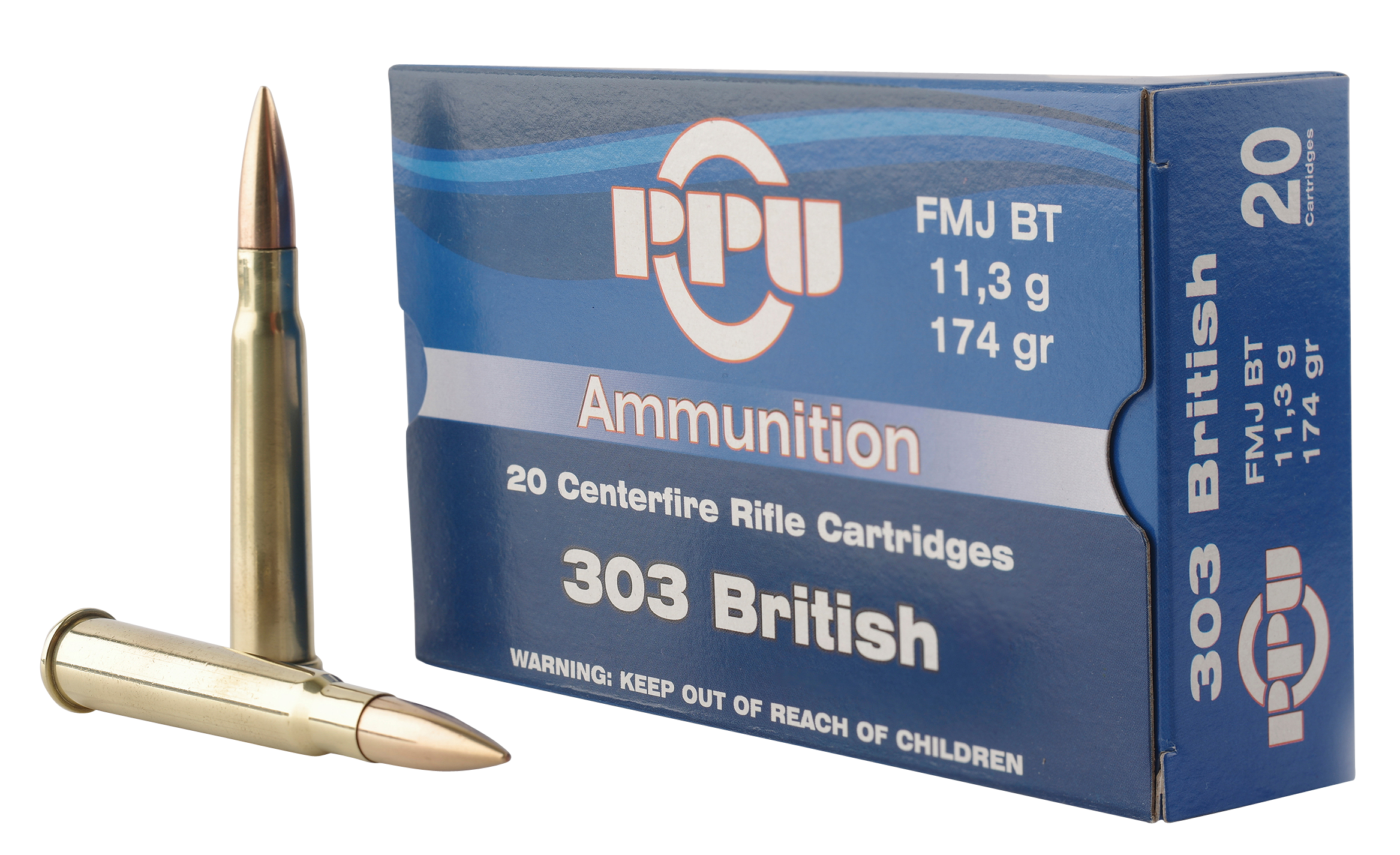 Prvi Partizan Ammunition 303 British 174 Grain Full Metal Jacket Boat Tail 20RD