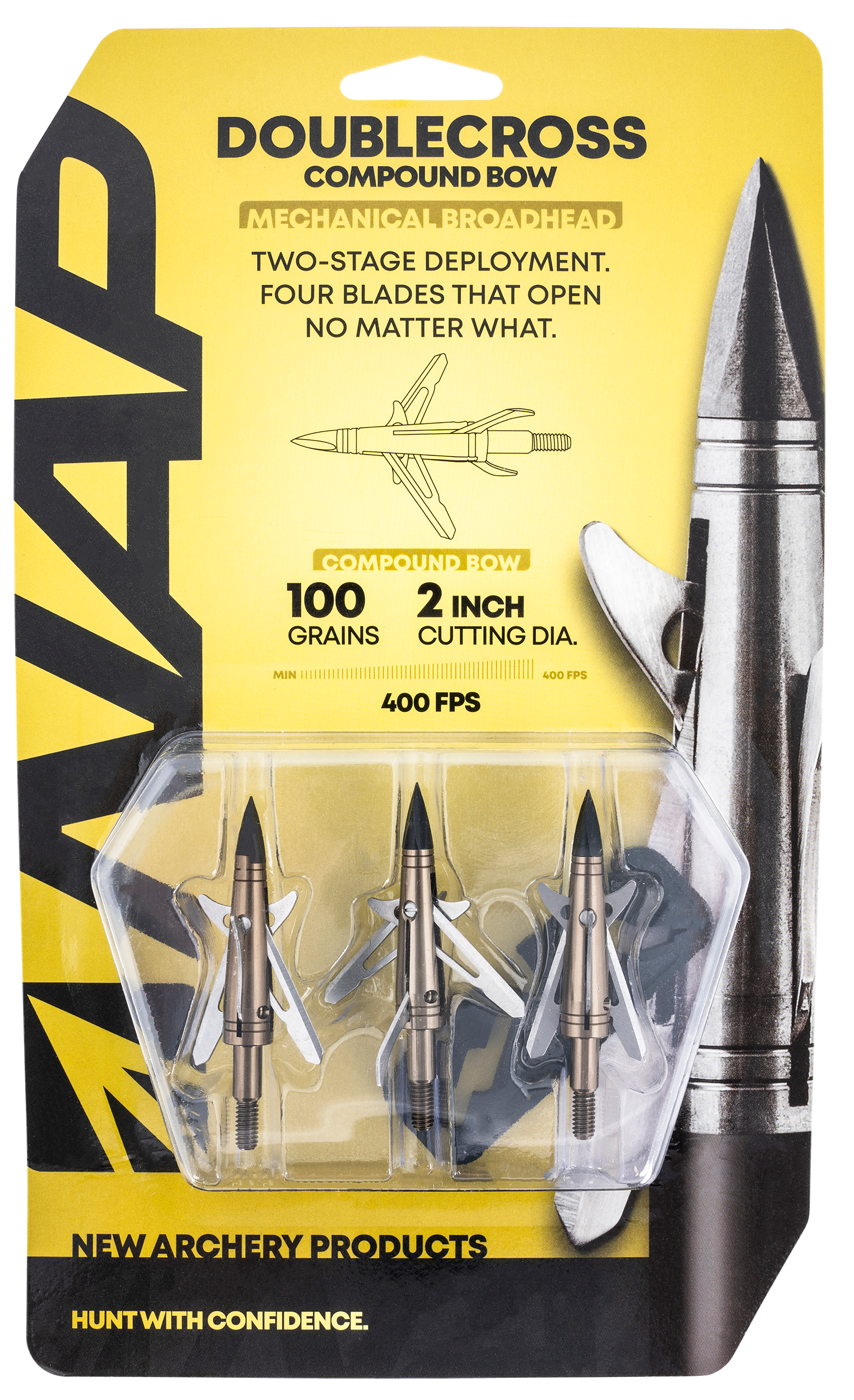 NAP NAP60086 Spitfire Doublecross Mechanical 100 grain Silver/Black