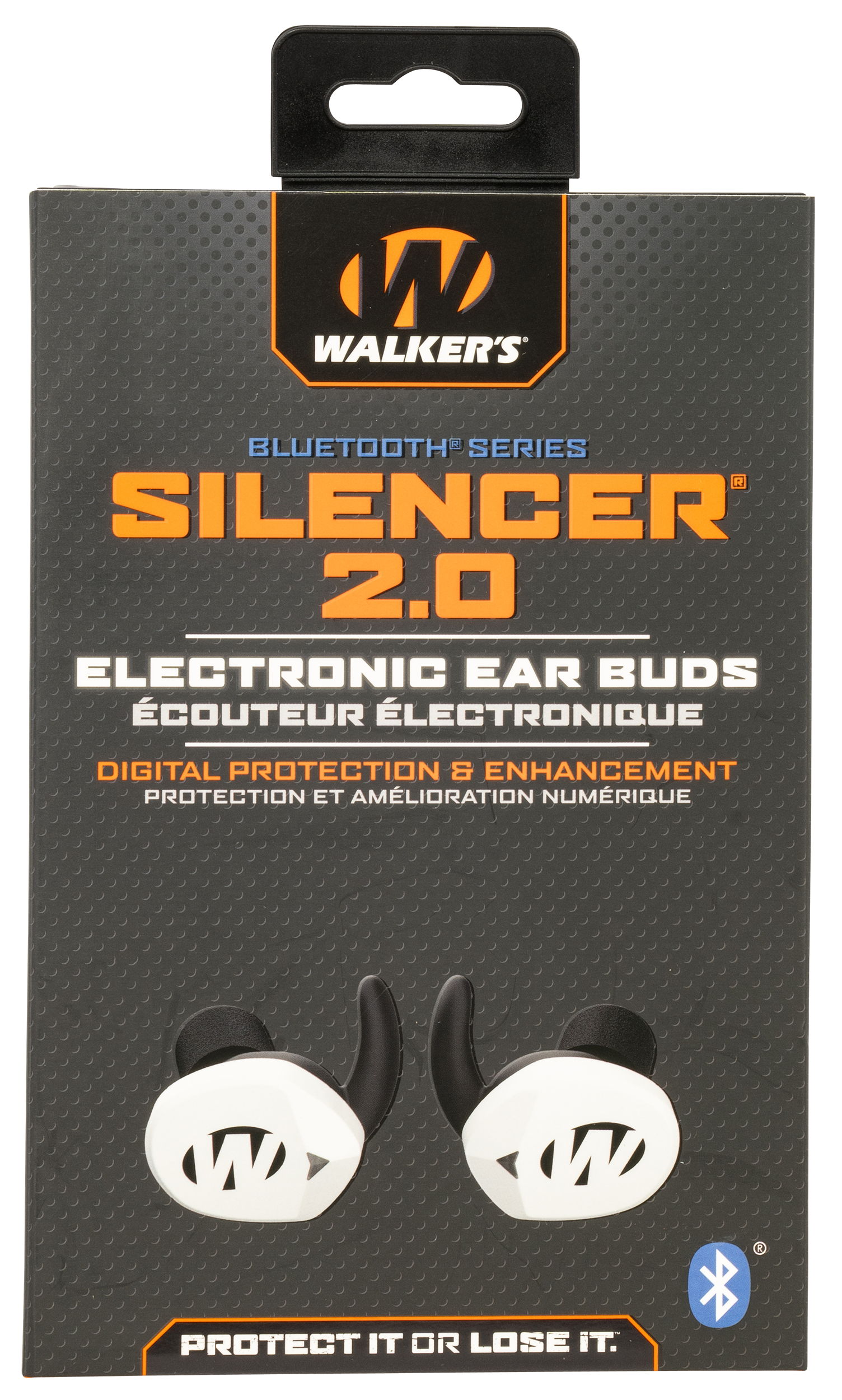 Walker's GWPSLCR2BTWHT Silencer 2.0Polymer In The Ear White Adult