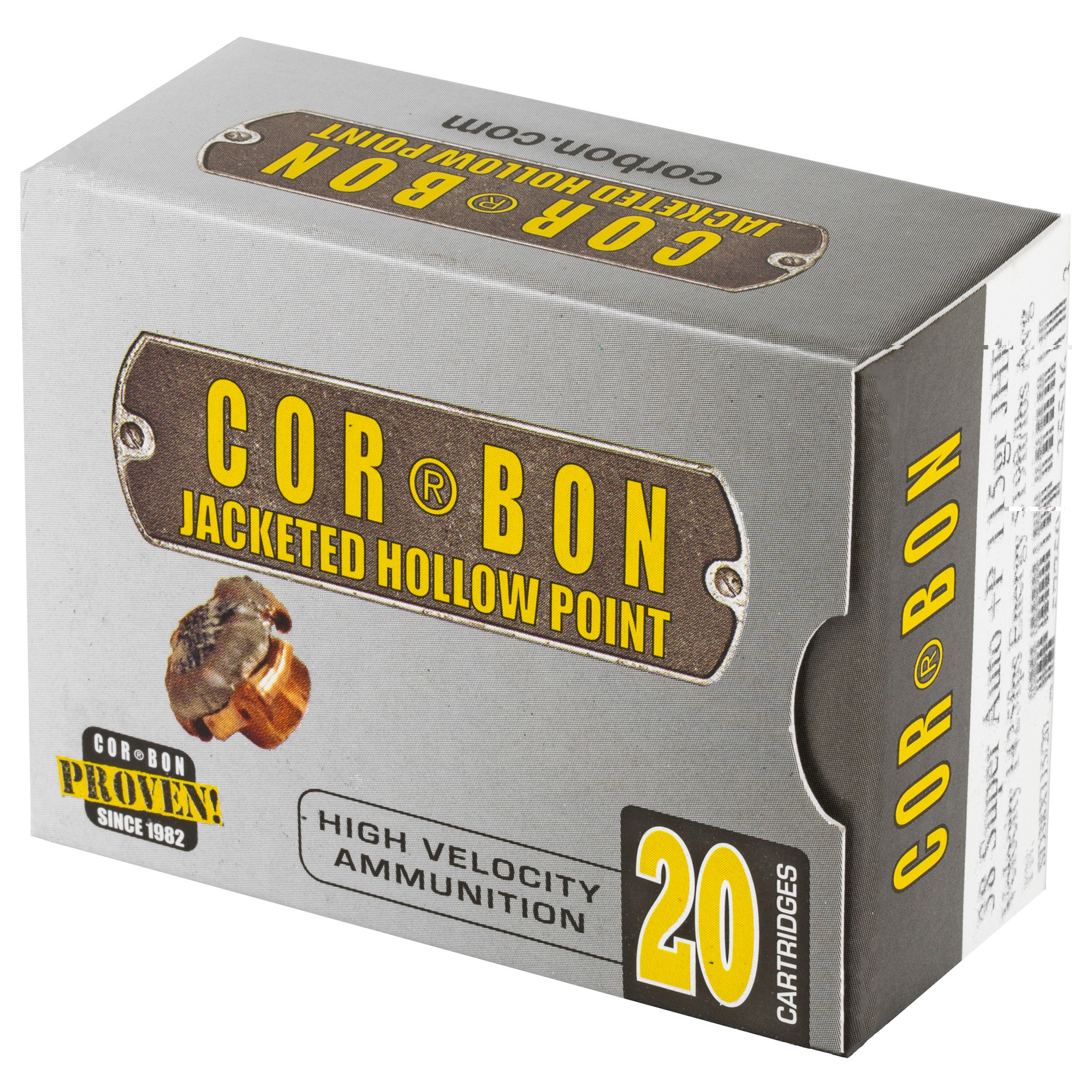 CorBon Self Defense 38 Super 115 Grain Jacketed Hollow Point +P 20 Round Box 38X11520