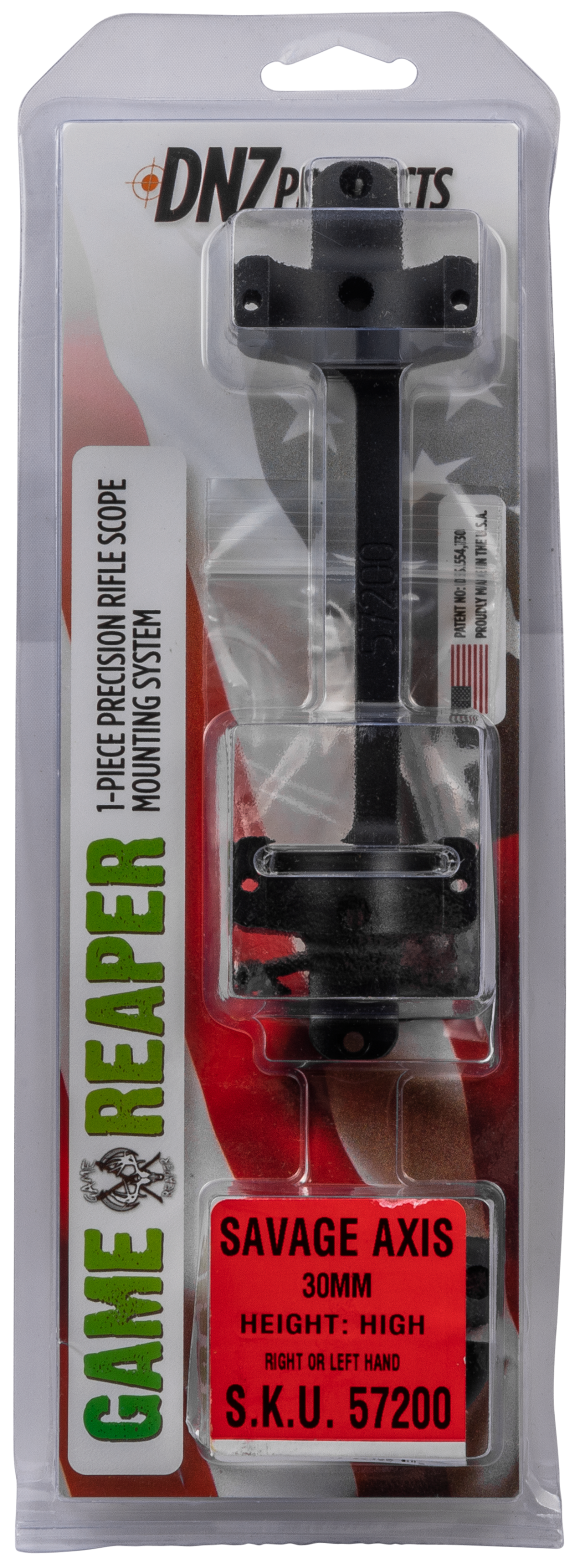 DNZ Game Reaper 30mm Scopemount Black, High, Savage Axis