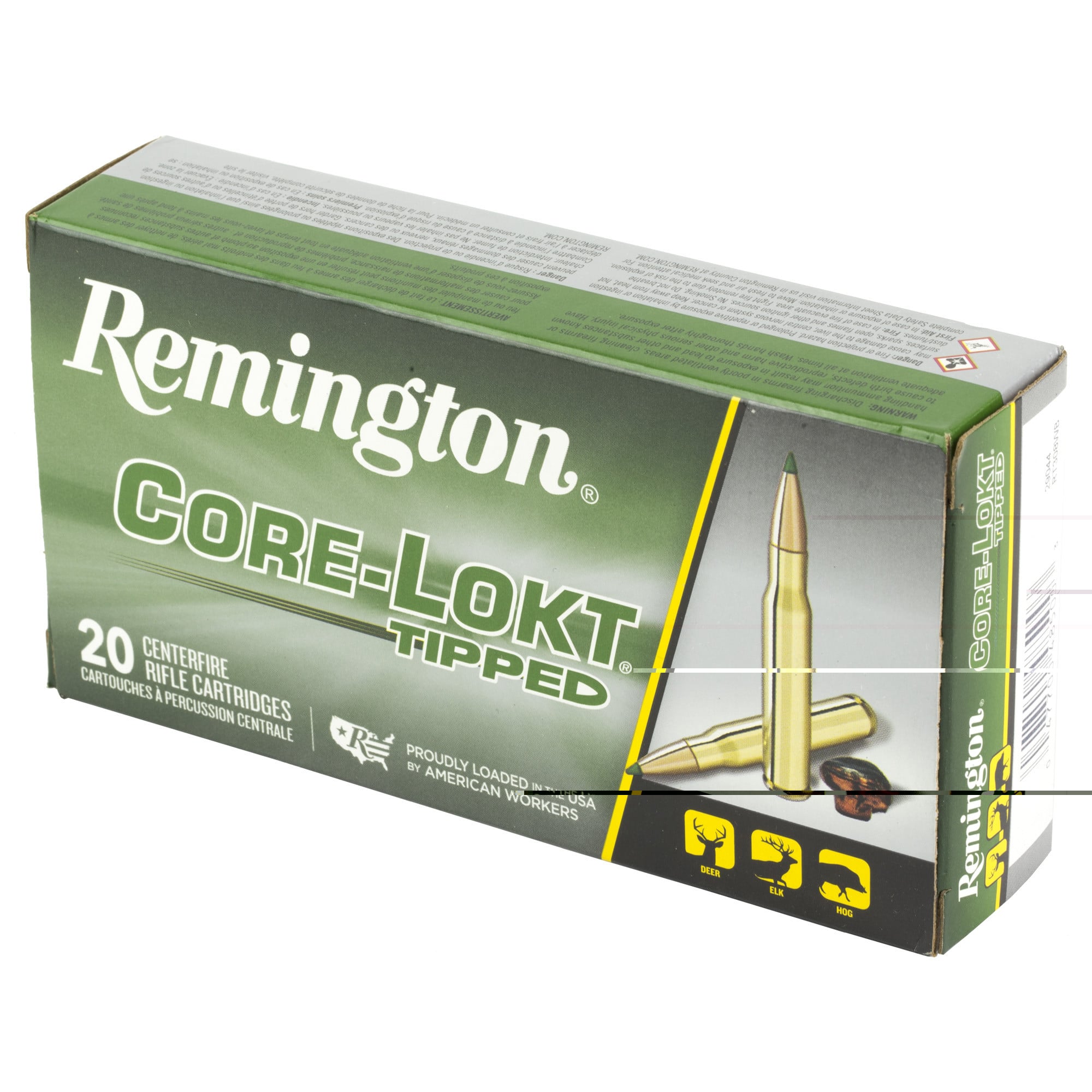 Remington Core-Lokt Tipped Ammunition 308 Winchester 150 Grain Polymer Tip 20RD