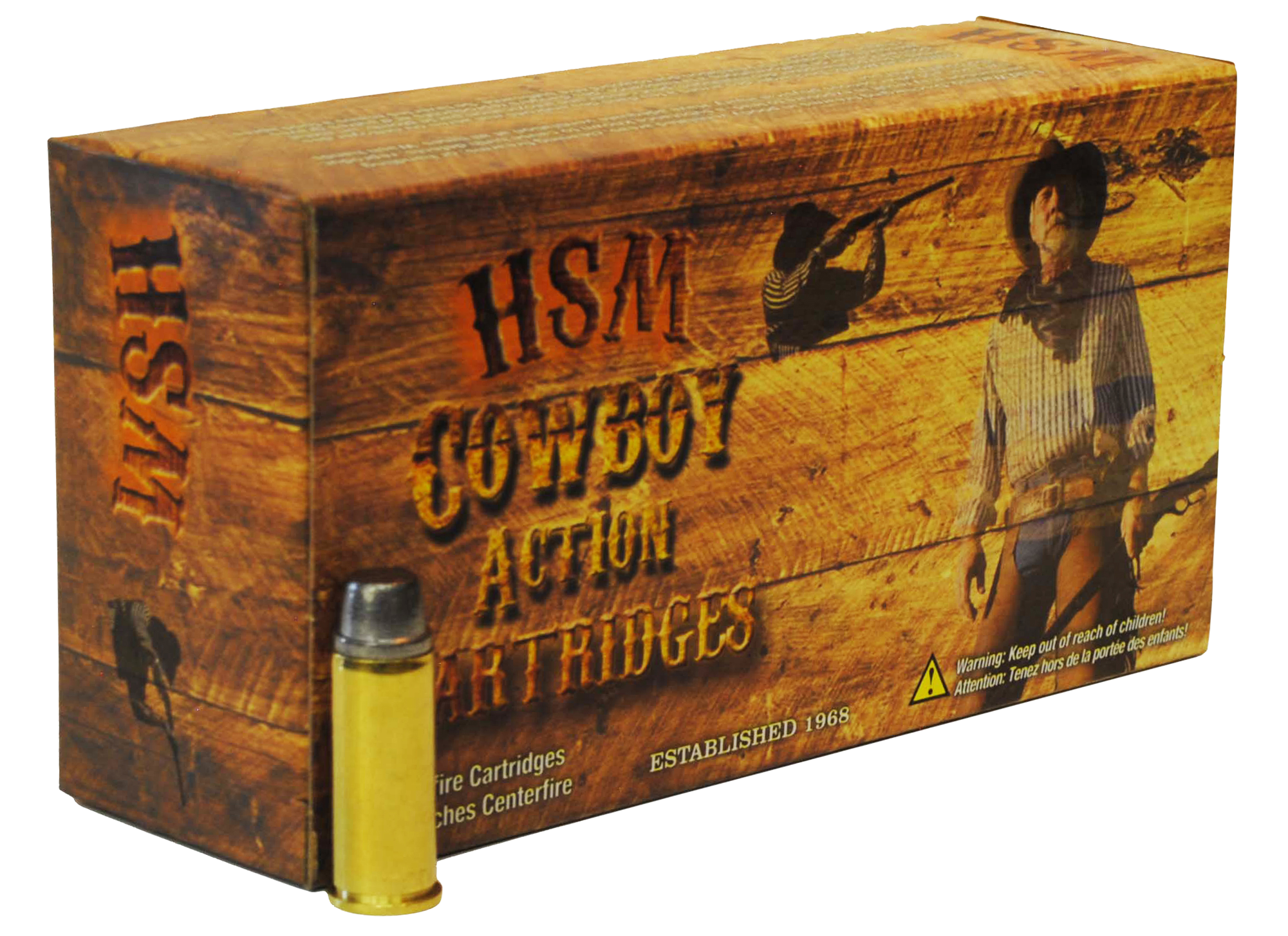 HSM Cowboy Action Ammunition 44 Special 240 Grain Hard Cast Lead Semi-Wadcutter Box of 50
