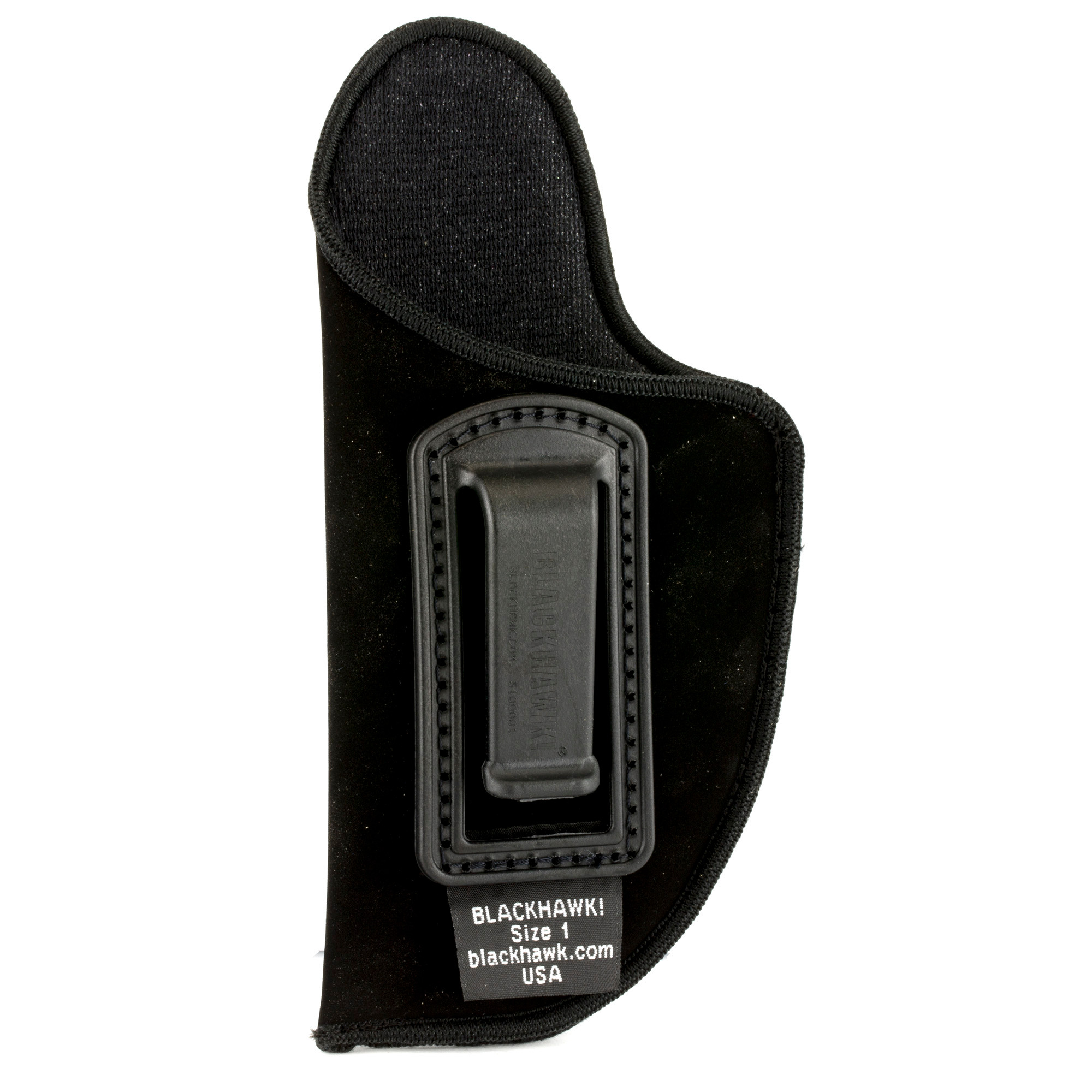 Blackhawk 73IP01BKL Inside The PantsIWB Size 01 Black Suede Belt Clip Fits Medium Autos Fits 3-4" Barrel Left Hand