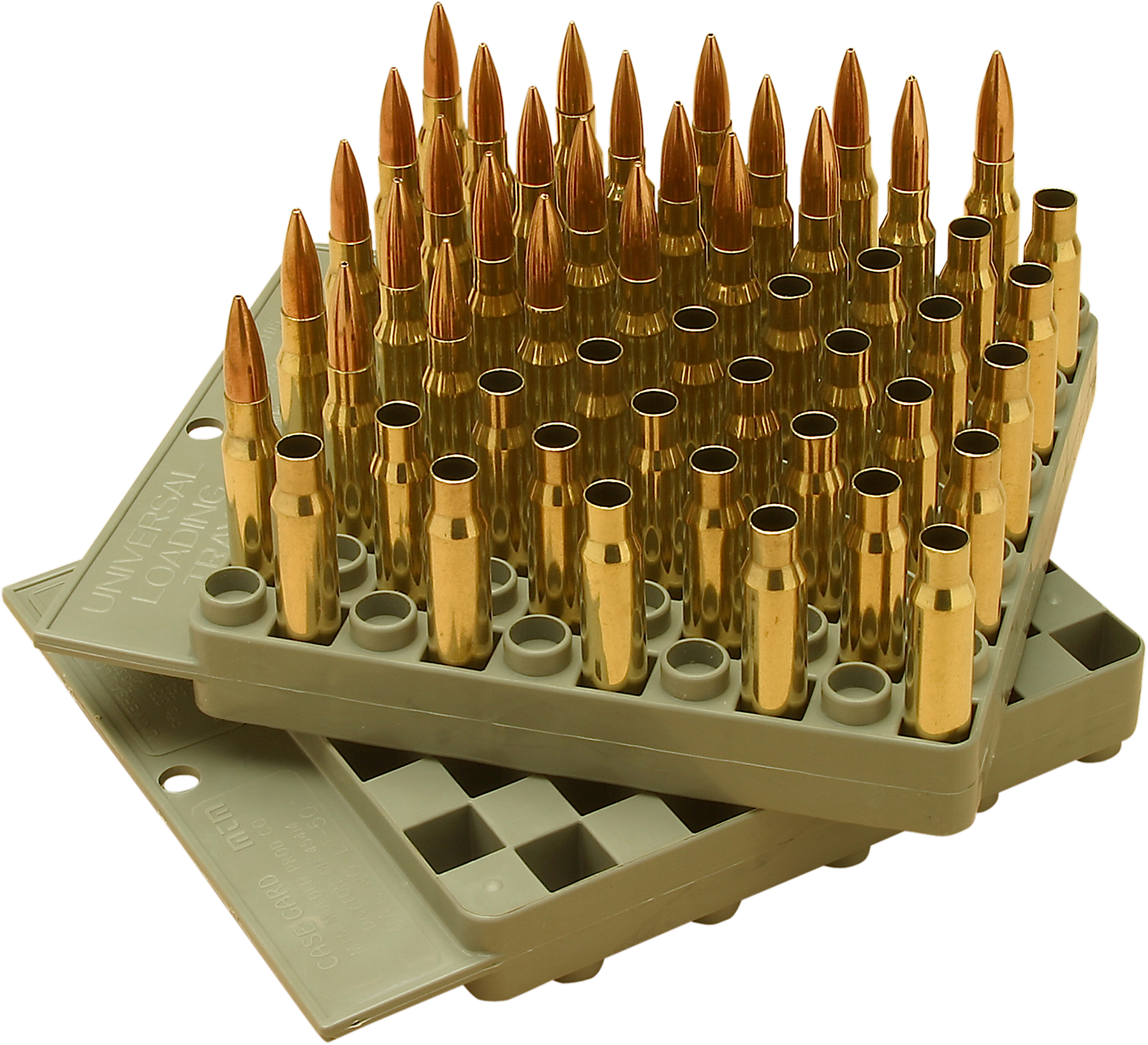MTM Universal Reloading Tray Compact 50-Round Plastic Gray