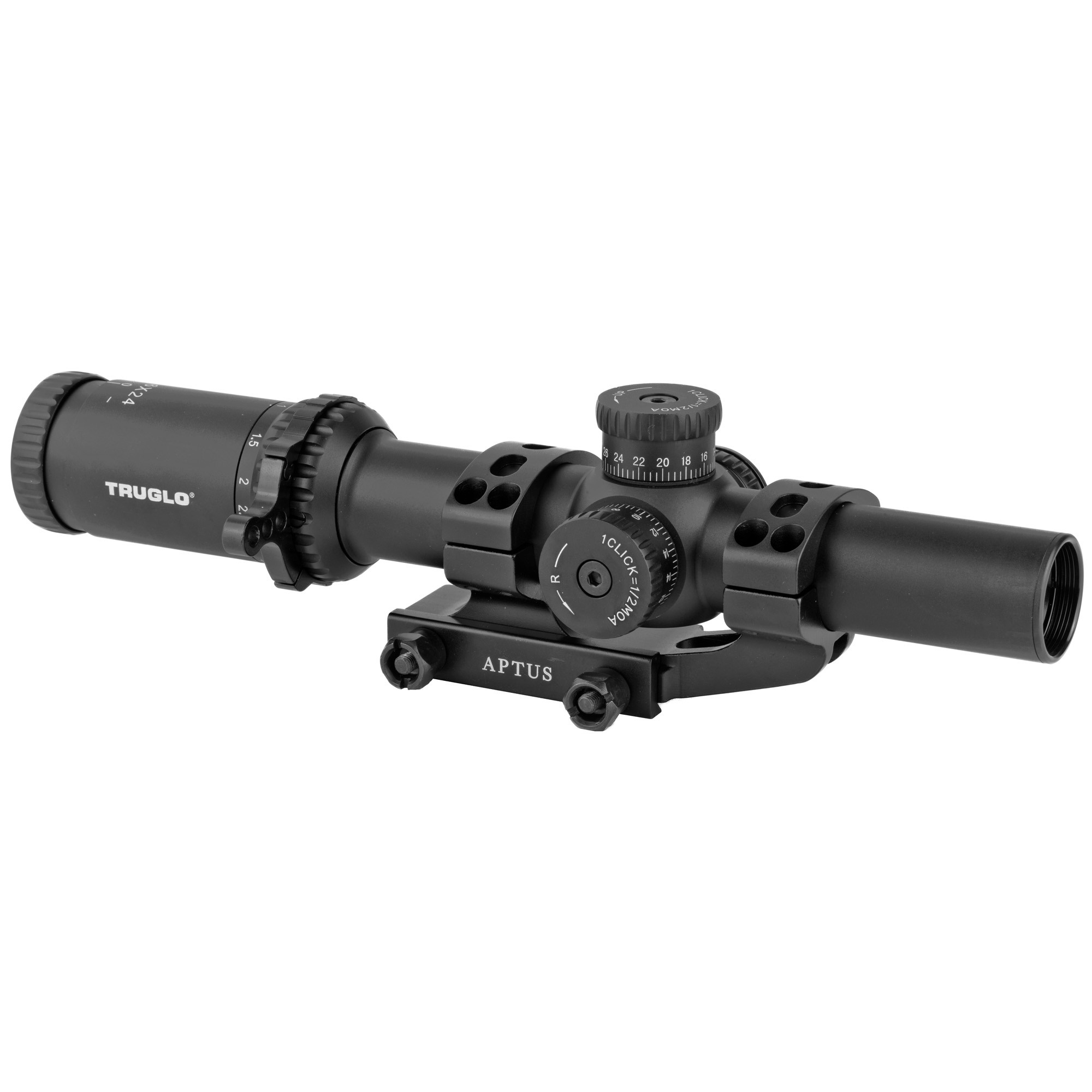Truglo 1-6x24 Omnia Tactical 30mm Riflescope Matte, Illuminated A.P.T.R., Locking Target Turrets