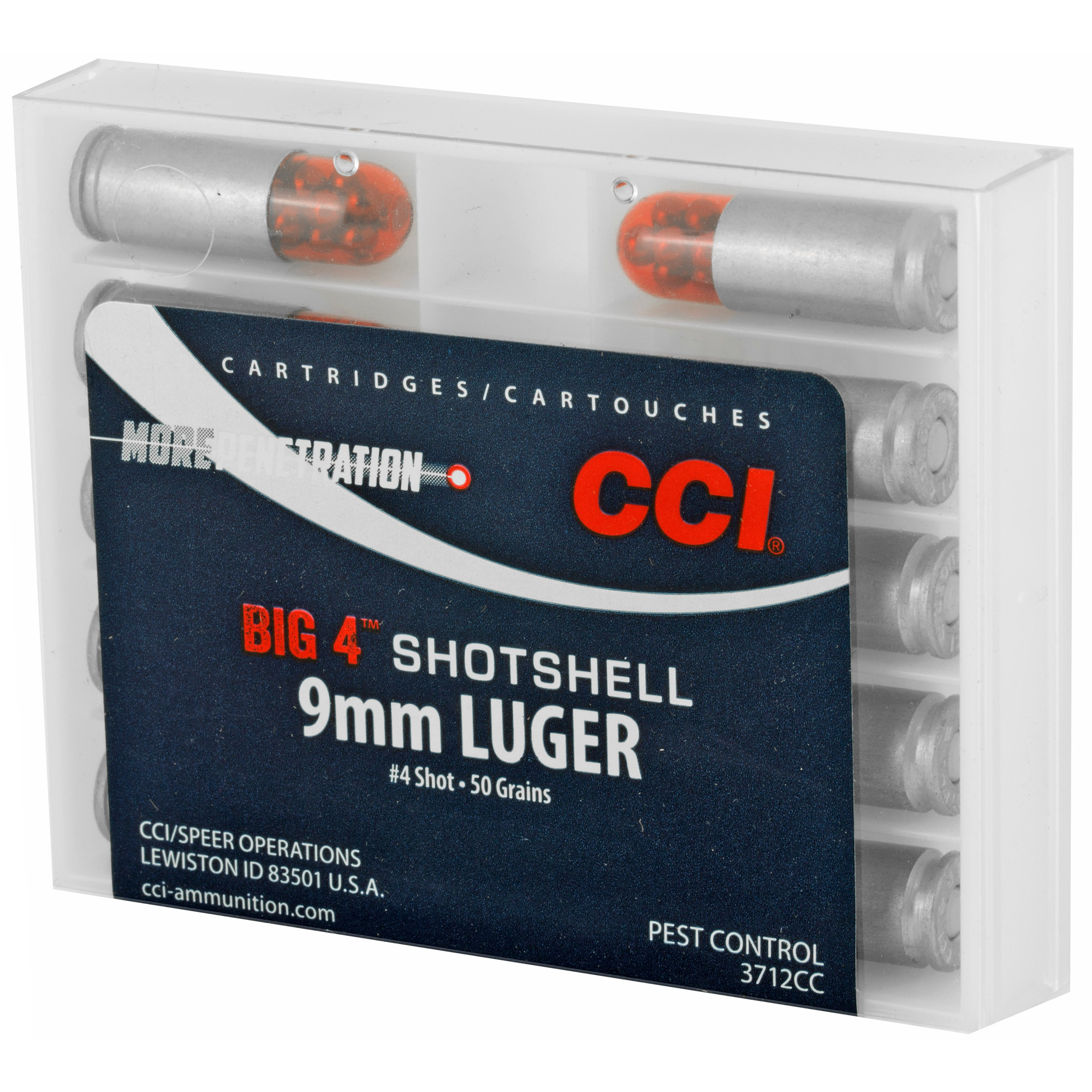 CCI Big 4 Shotshell Ammunition 9mm Luger 50 Grains #4 Shot Box of 10