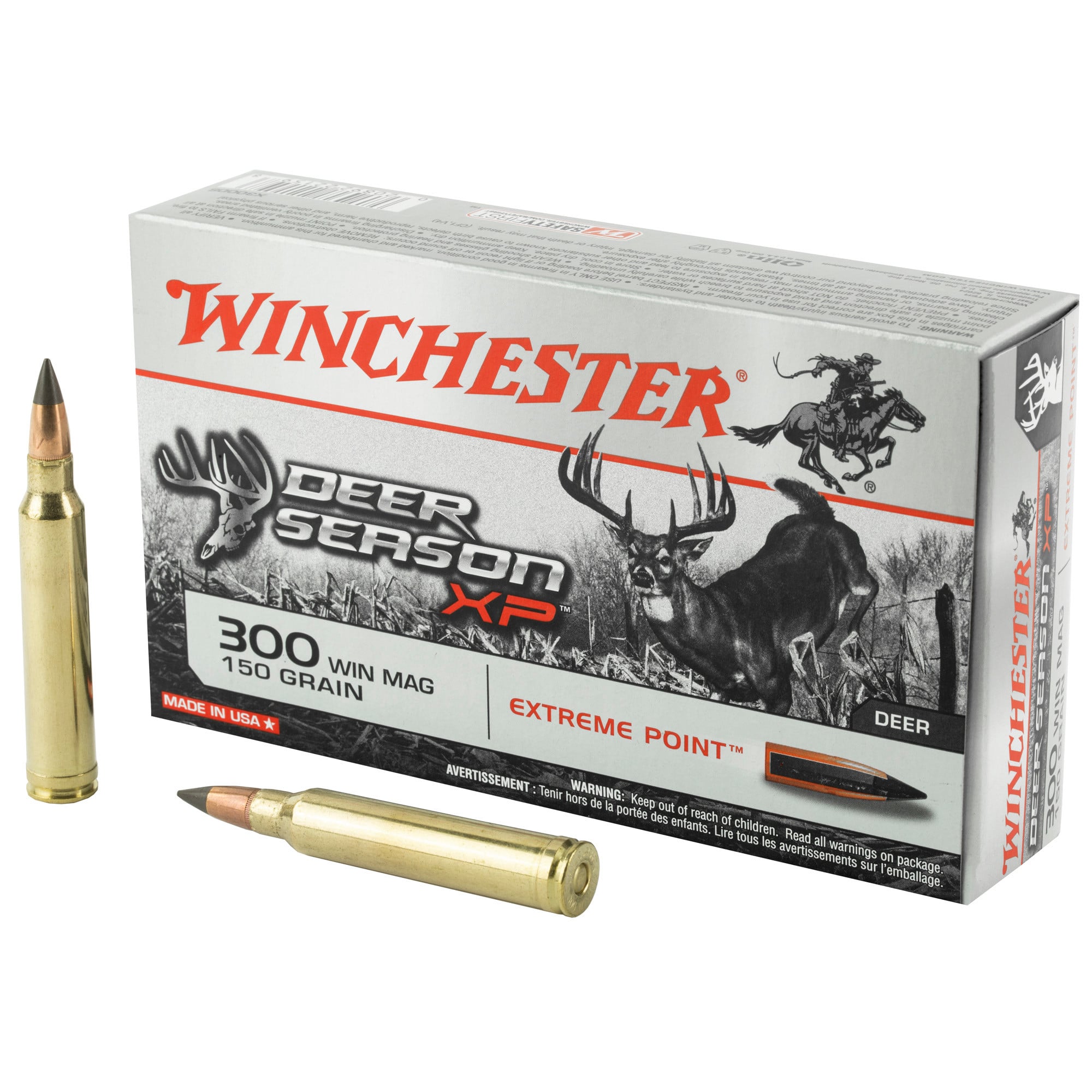 Winchester Deer Season XP Ammunition 300 Winchester Magnum 150 Grain Extreme Point Polymer Tip 20RD
