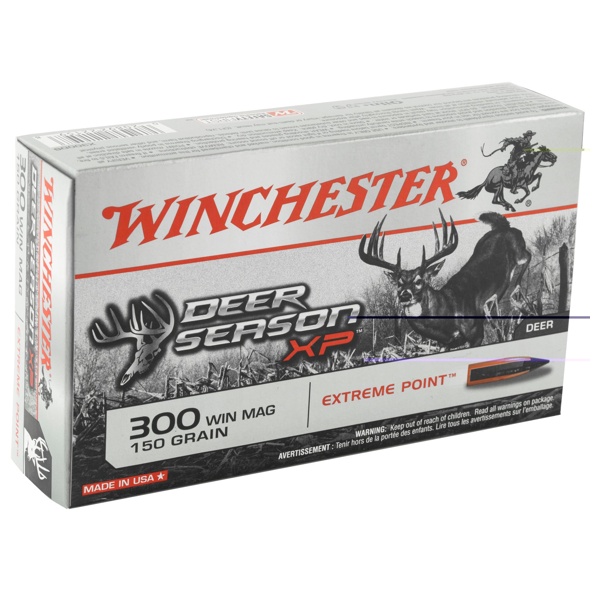 Winchester Deer Season XP Ammunition 300 Winchester Magnum 150 Grain Extreme Point Polymer Tip 20RD