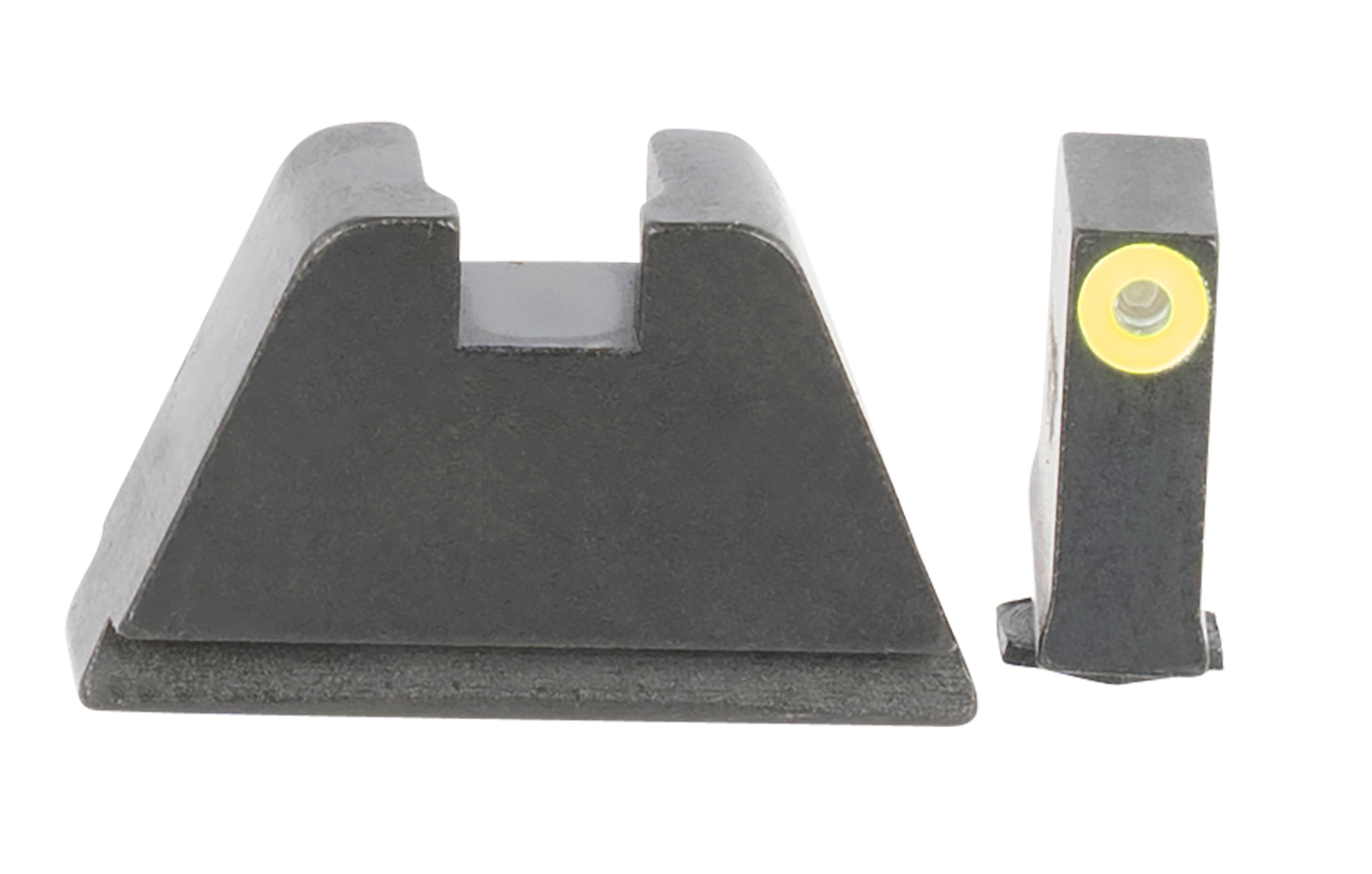 AmeriGlo GL691 Optic Compatible Sight Set for GlockBlack | 3XL Tall Green Tritium with Lumigreen Outline Front Sight 3XL Tall Black Rear Sight