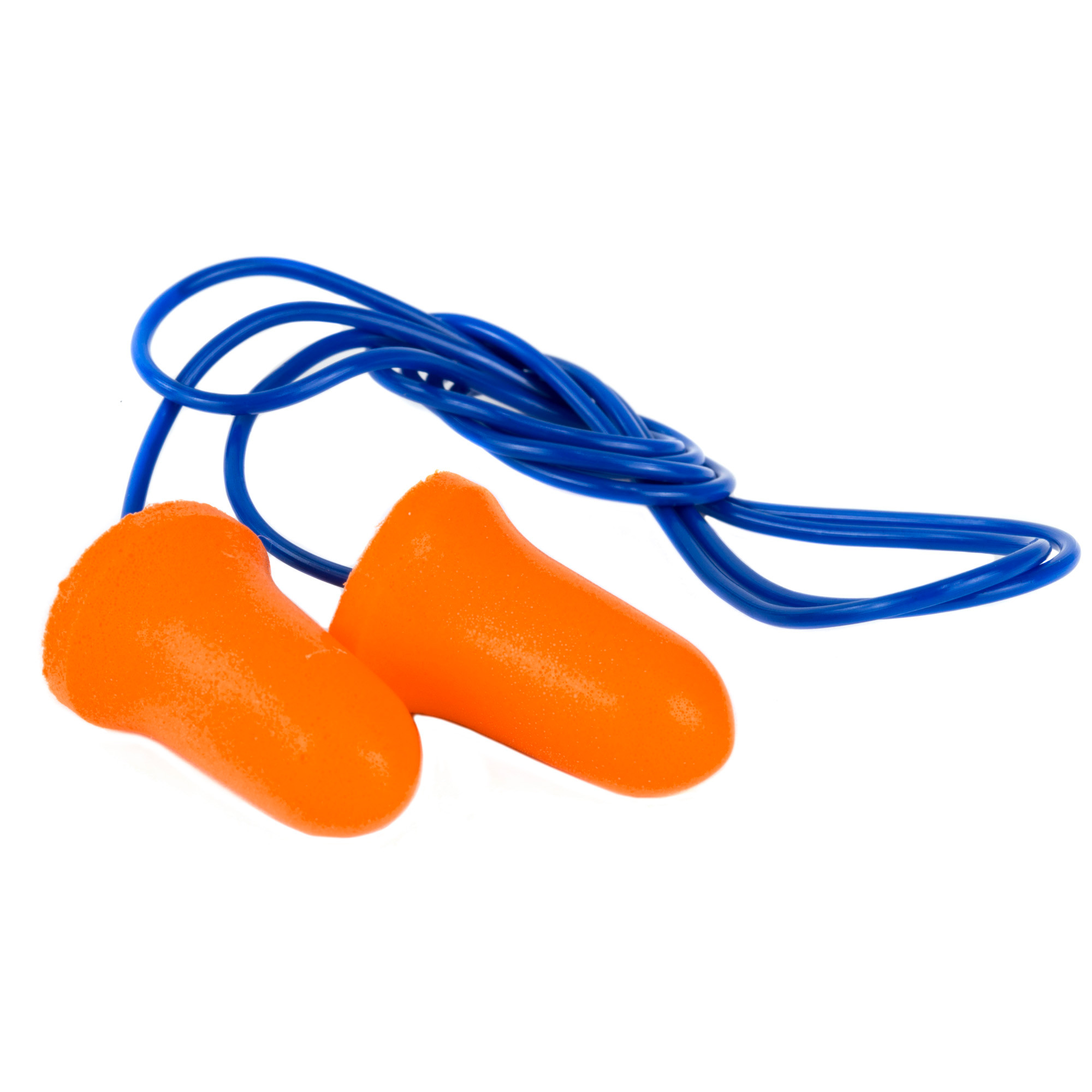 Walker's Corded Foam Ear Plugs (NRR 32 dB) Bucket of 50 Individually Packaged Pairs Orange