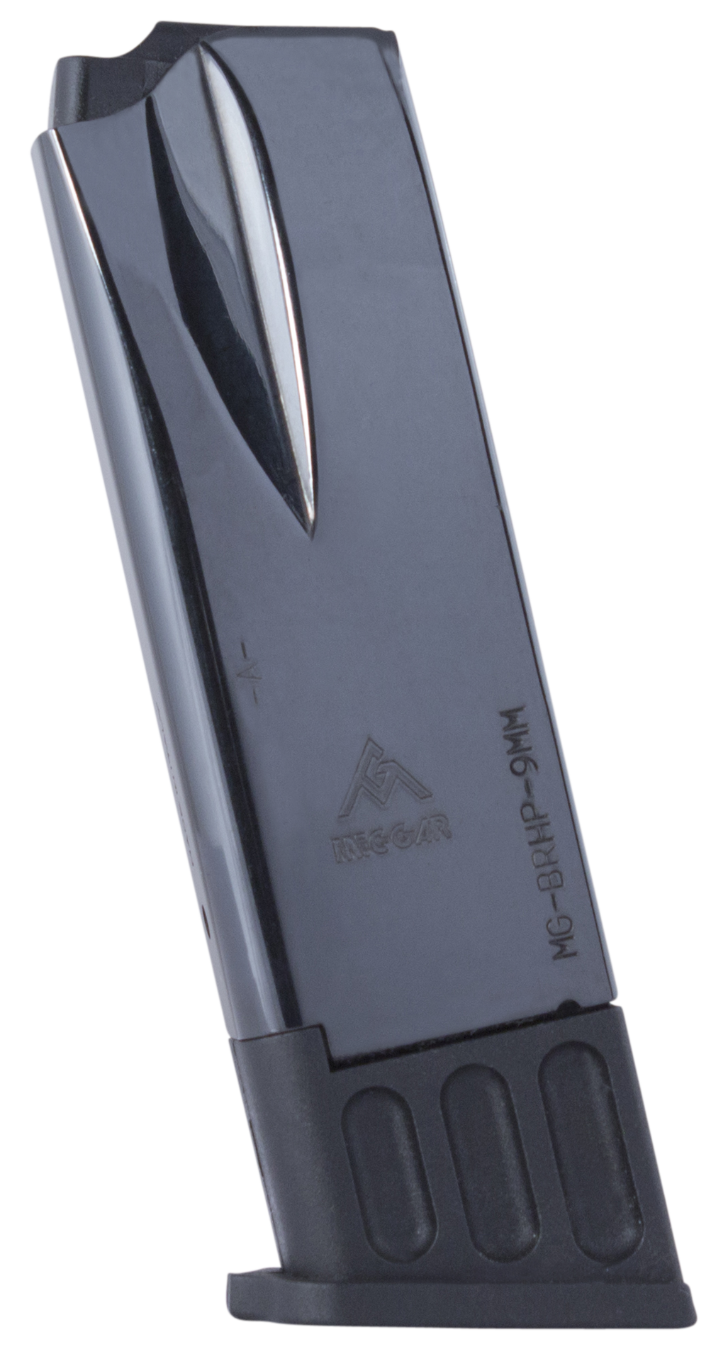 Mec-Gar MGBRHP10B StandardBlued Detachable 10rd 9mm Luger for Browning Hi-Power/Springfield SA-35