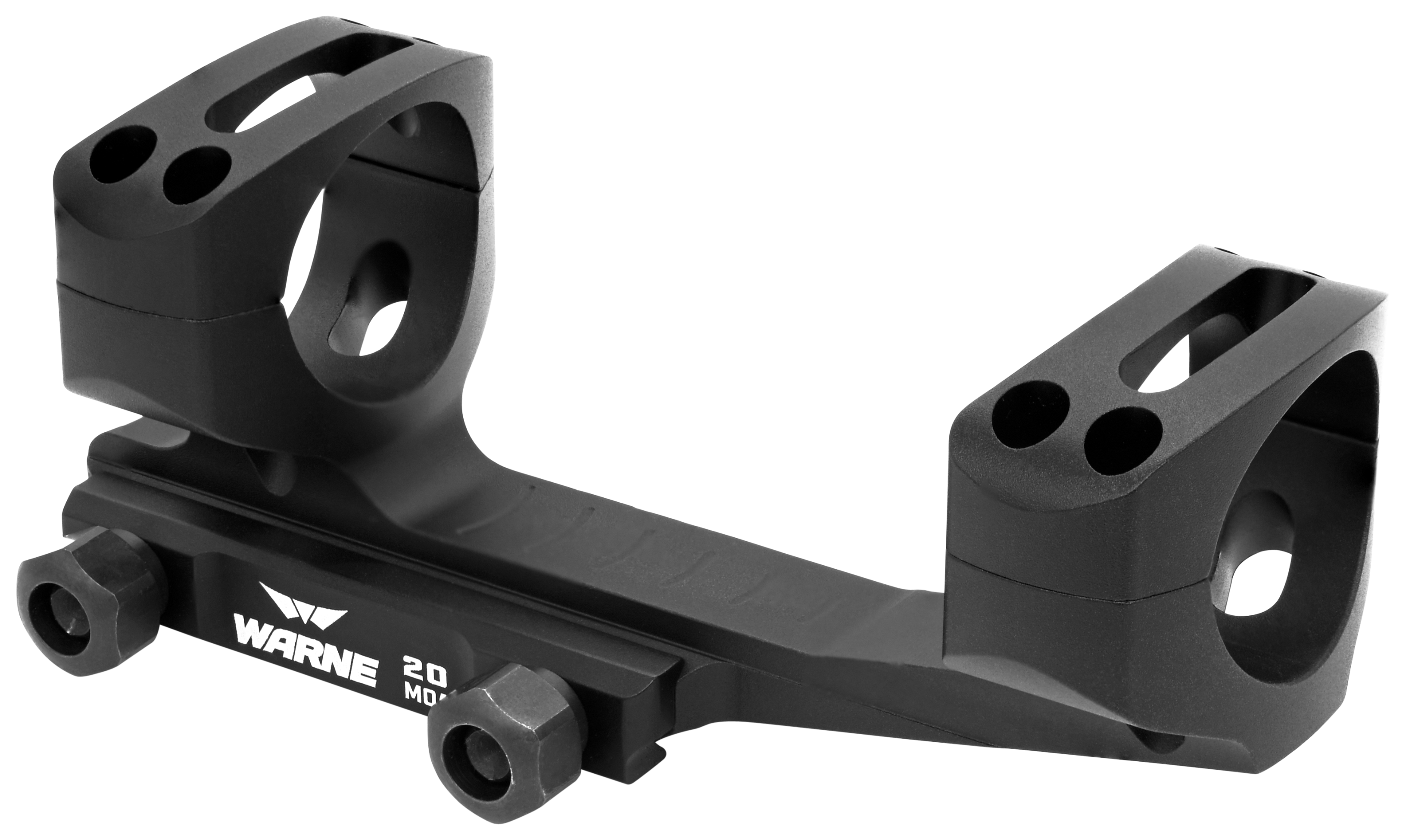 Warne MSR Extended Skeletonized 30mm Mount Black, 20 MOA