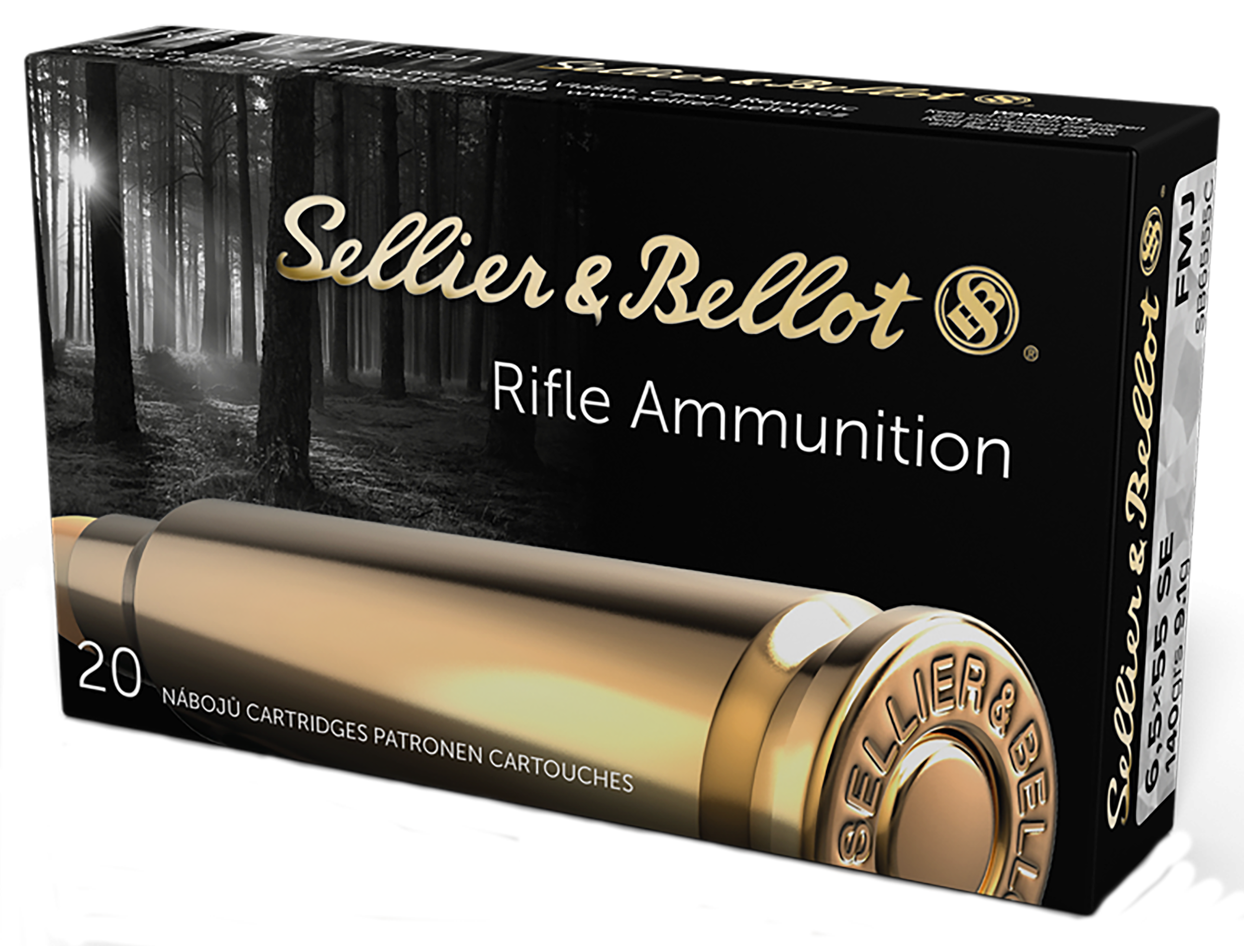 Sellier & Bellot Ammunition 6.5x55mm Swedish Mauser 140 Grain Full Metal Jacket 20RD