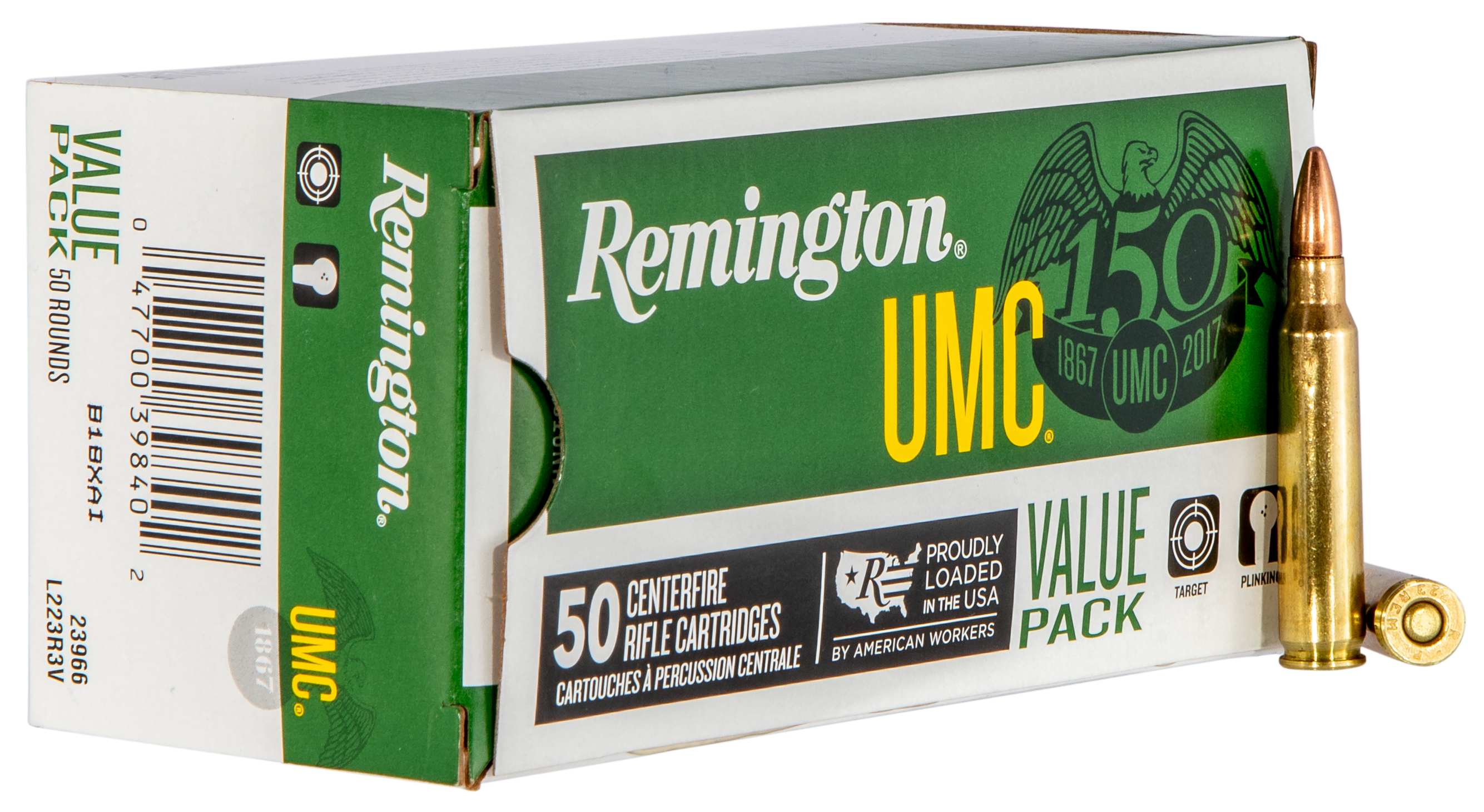 Remington UMC Ammunition 223 Remington 55 Grain Full Metal Jacket