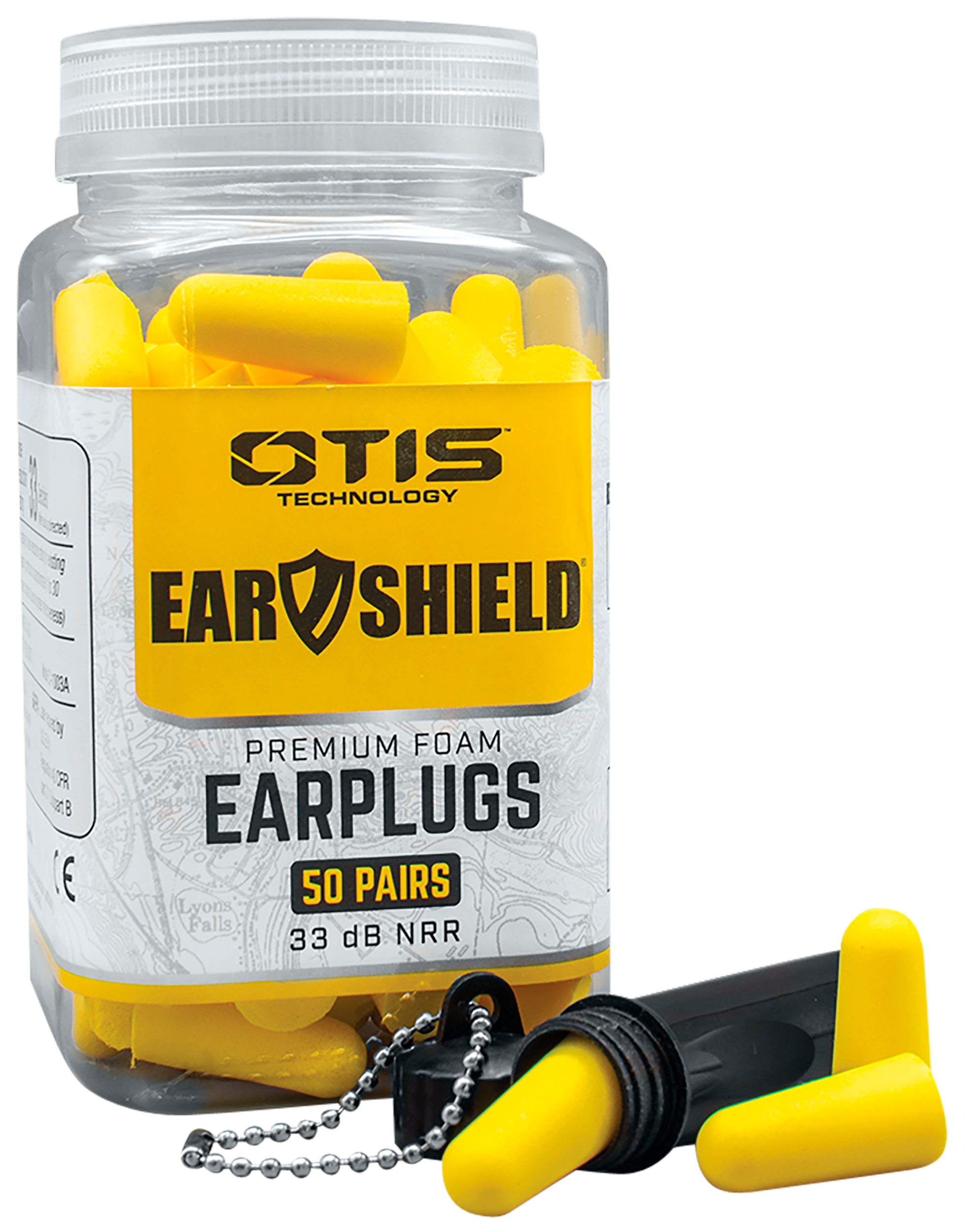 Otis FGESHFPNC50 Ear Shield Premium Earplugs Foam 33 dB In The Ear Yellow 50 Pair